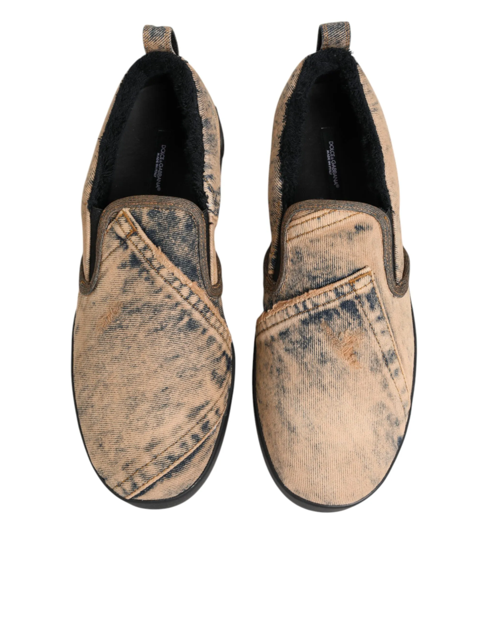 Cotton Low Top Slip On Sneakers Men's Shoes - Dolce & Gabbana - Modalova