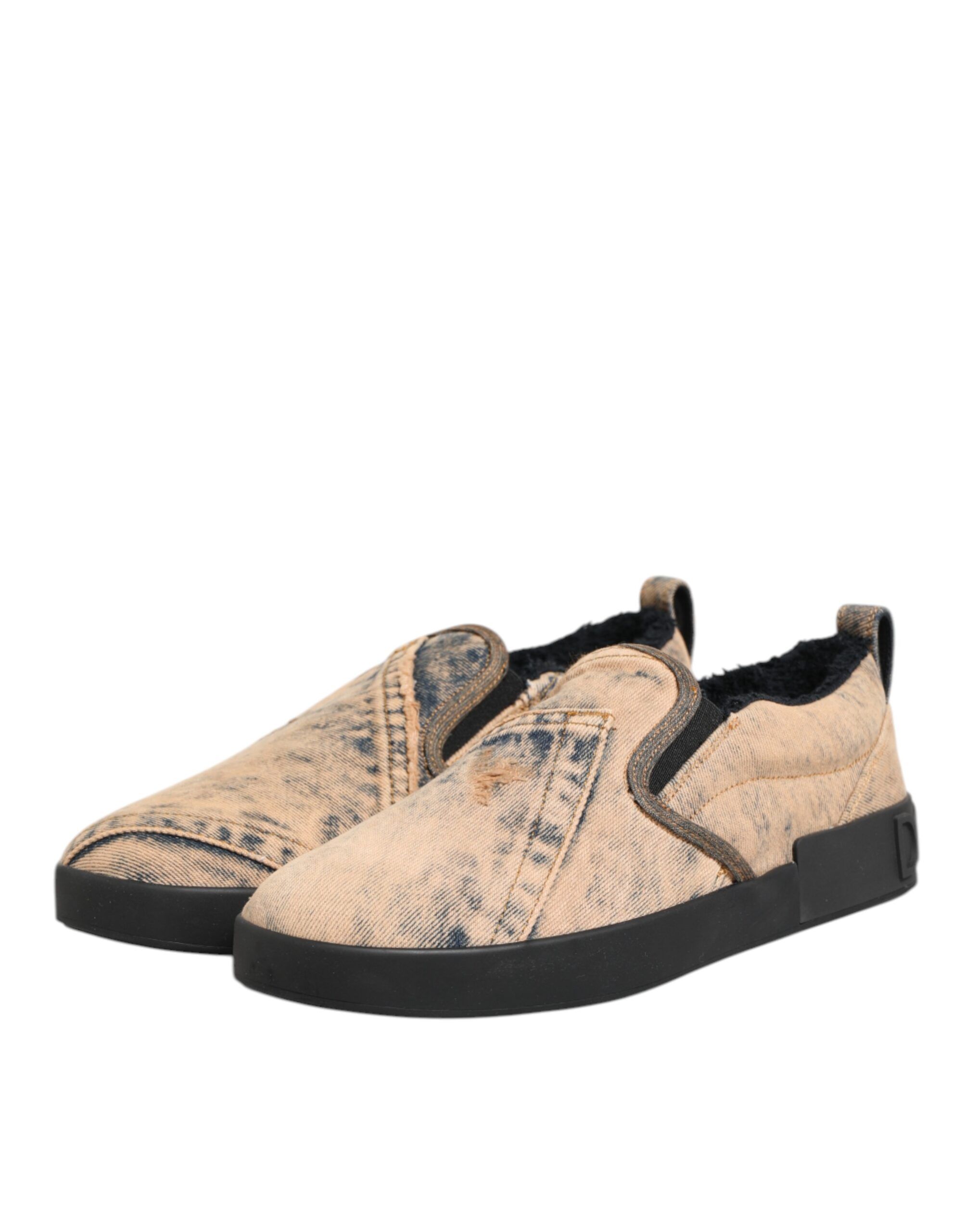 Cotton Low Top Slip On Sneakers Men's Shoes - Dolce & Gabbana - Modalova
