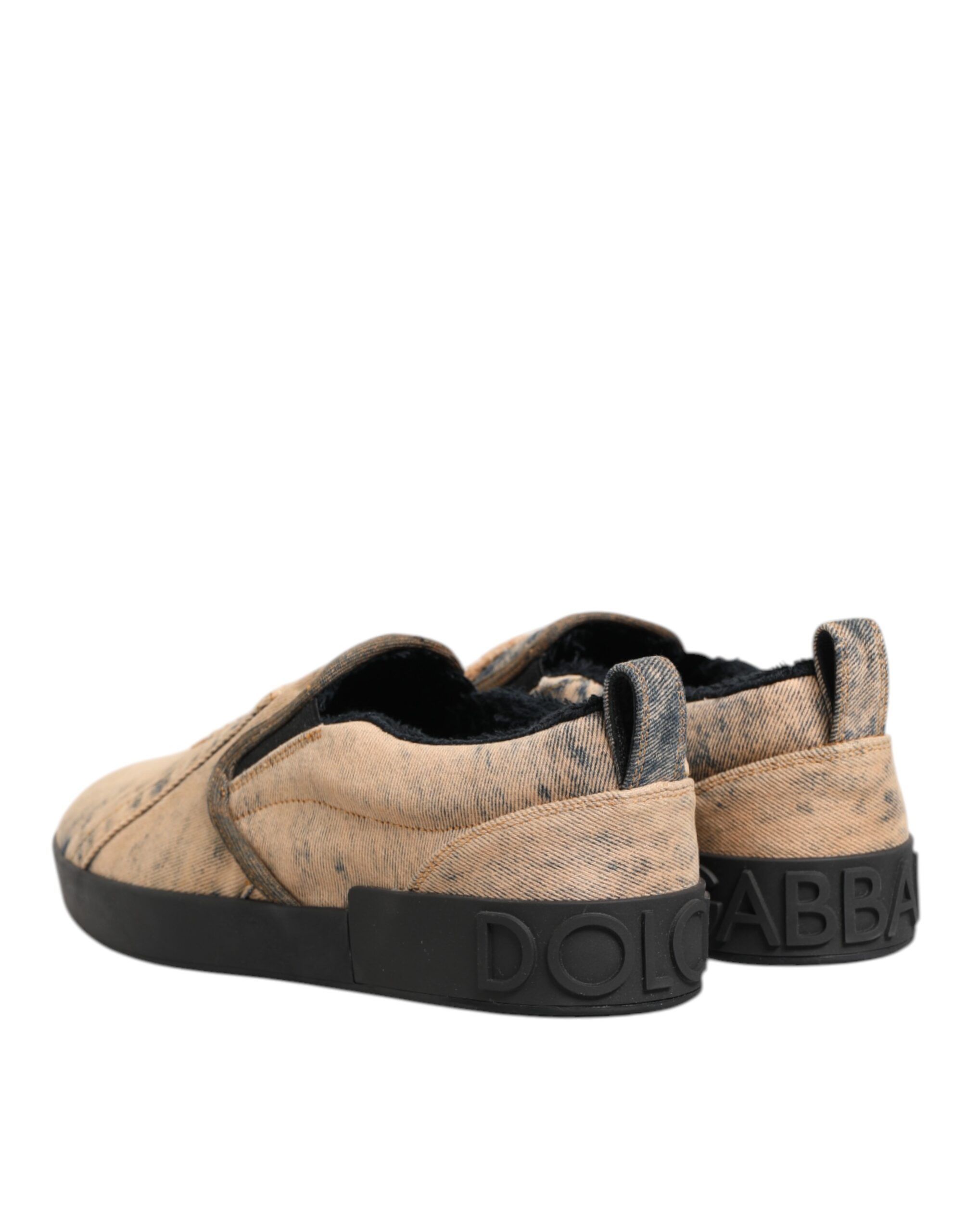 Cotton Low Top Slip On Sneakers Men's Shoes - Dolce & Gabbana - Modalova