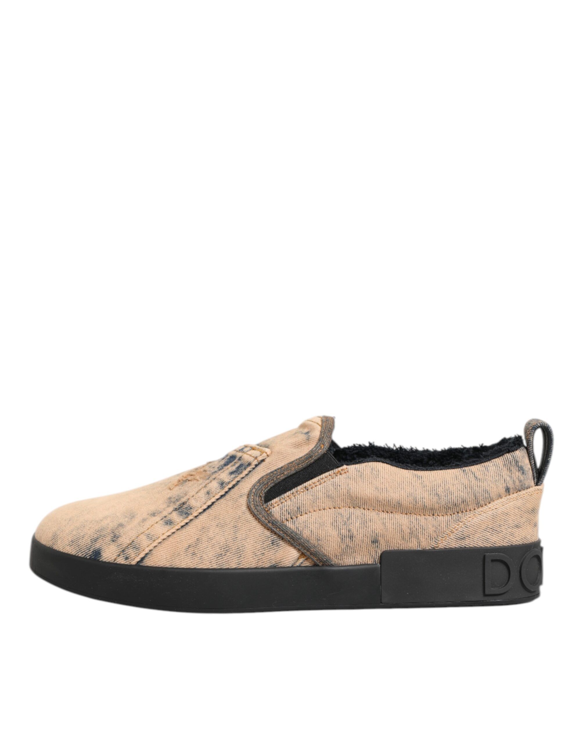 Cotton Low Top Slip On Sneakers Men's Shoes - Dolce & Gabbana - Modalova