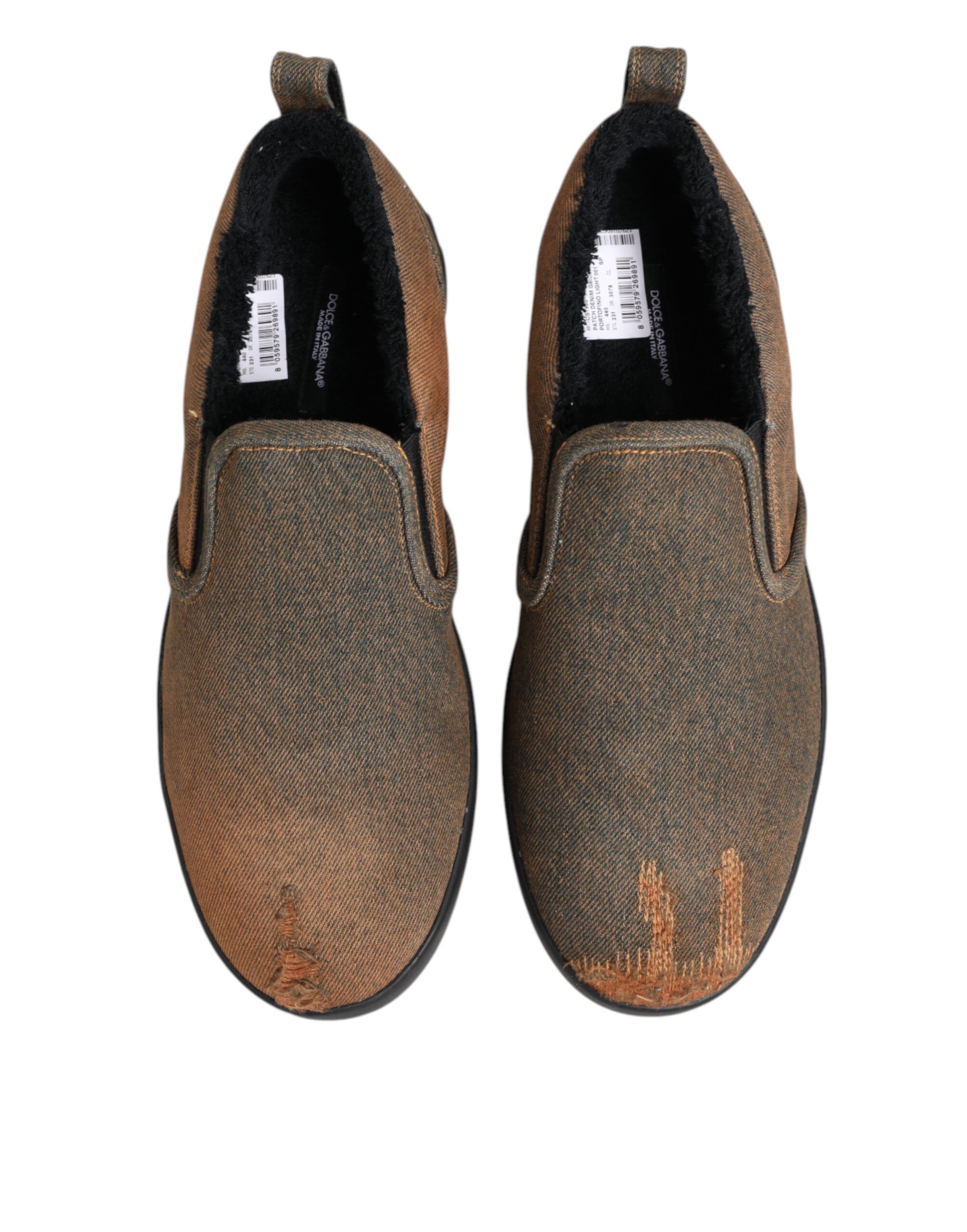 Cotton Low Top Slip On Sneakers Men's Shoes - Dolce & Gabbana - Modalova