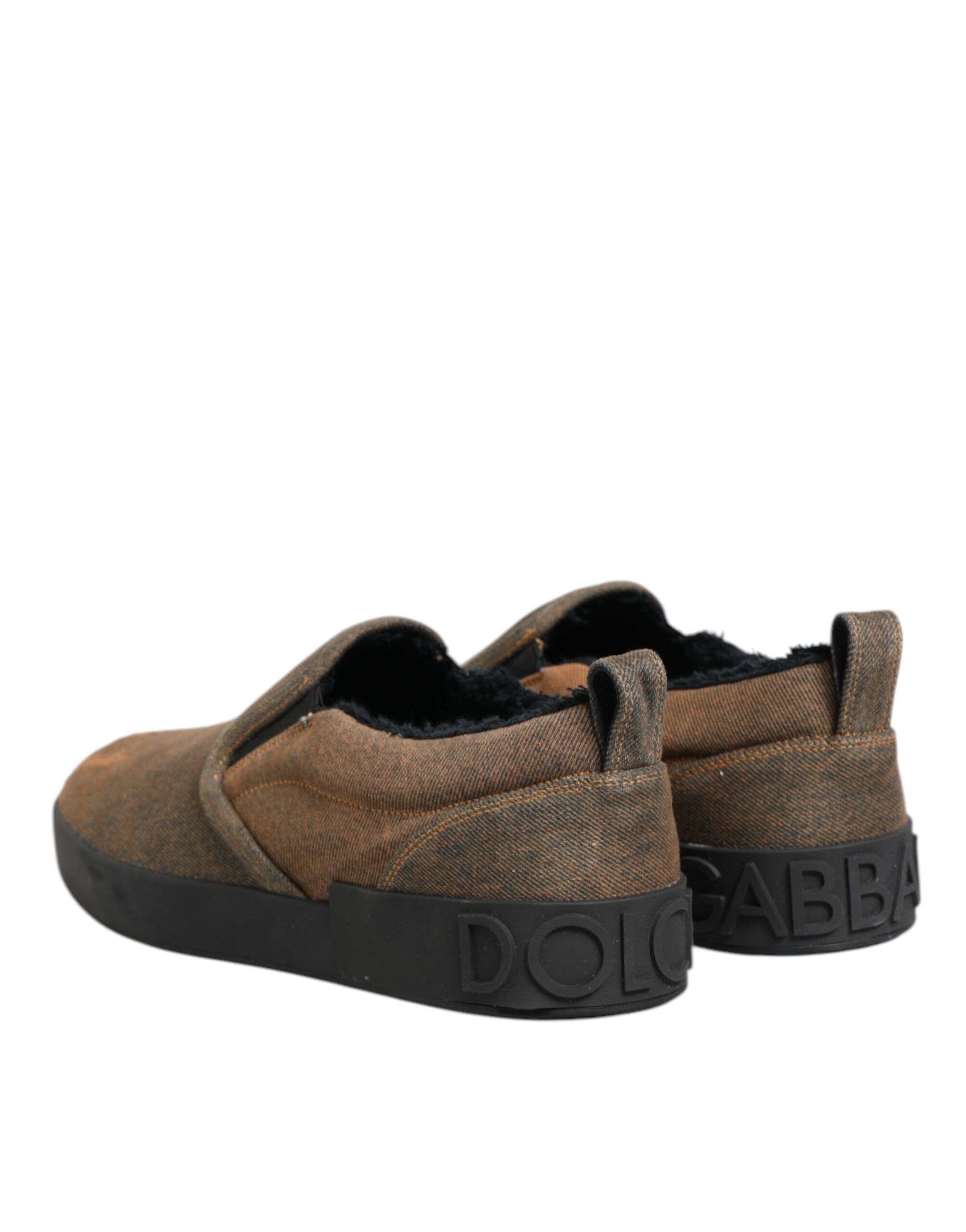 Cotton Low Top Slip On Sneakers Men's Shoes - Dolce & Gabbana - Modalova