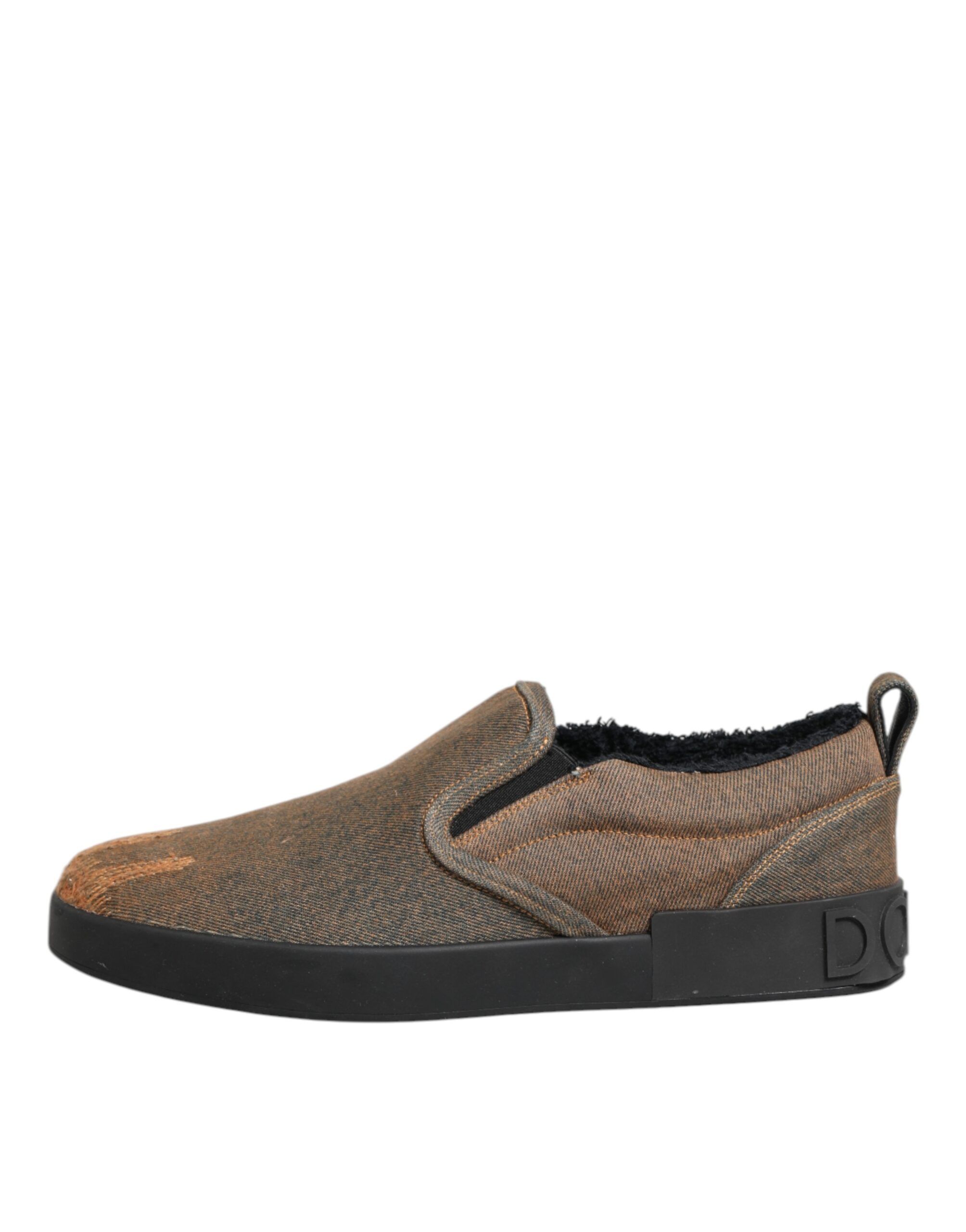 Cotton Low Top Slip On Sneakers Men's Shoes - Dolce & Gabbana - Modalova