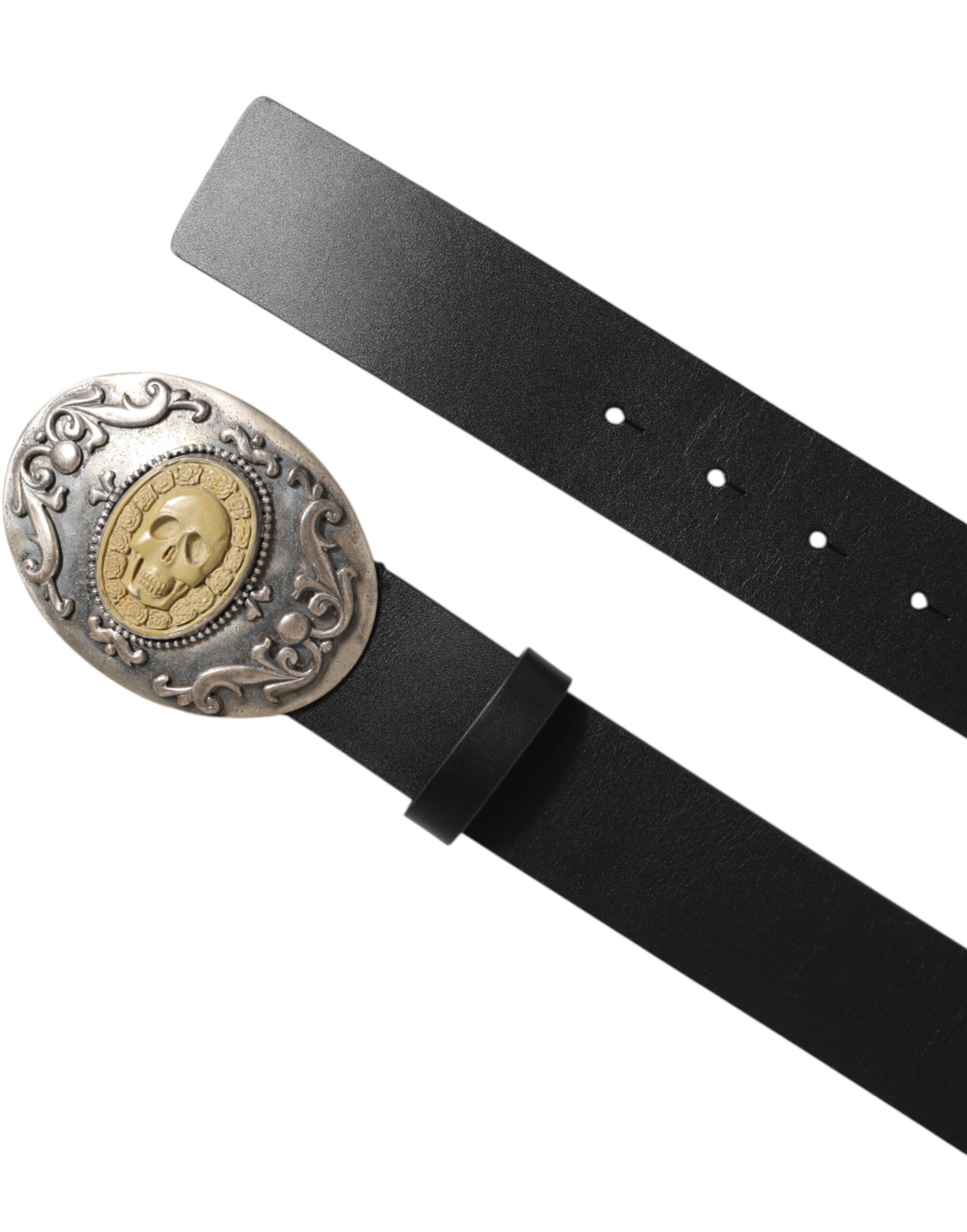 Leather Ornate Metal Buckle Men Men's Belt - Dolce & Gabbana - Modalova