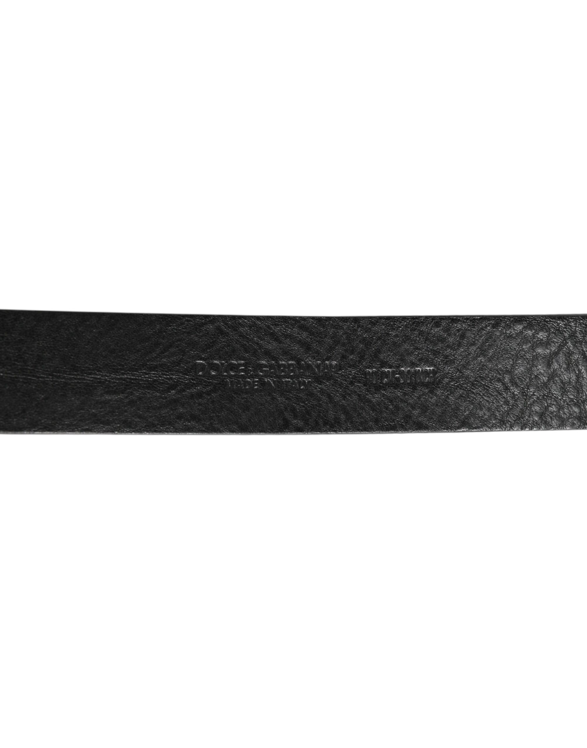 Leather Classic Metal Logo Buckle Men's Belt - Dolce & Gabbana - Modalova
