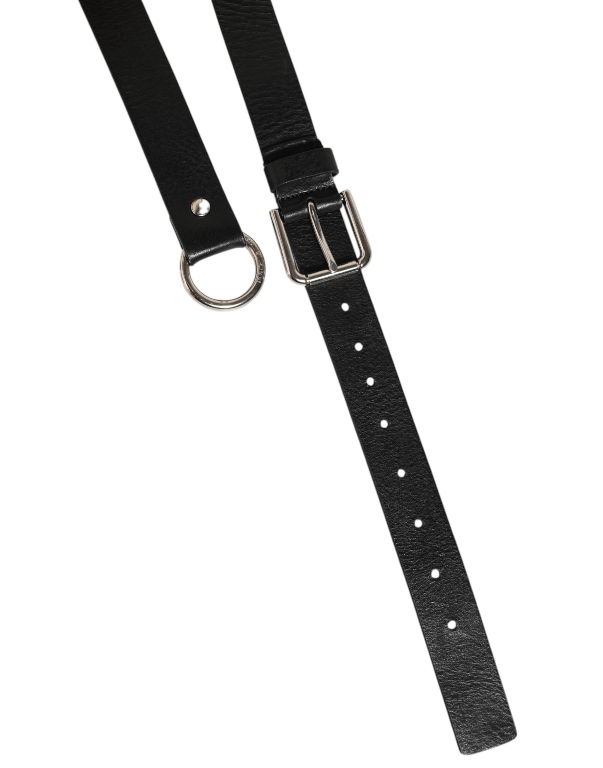 Leather Classic Metal Logo Buckle Men's Belt - Dolce & Gabbana - Modalova