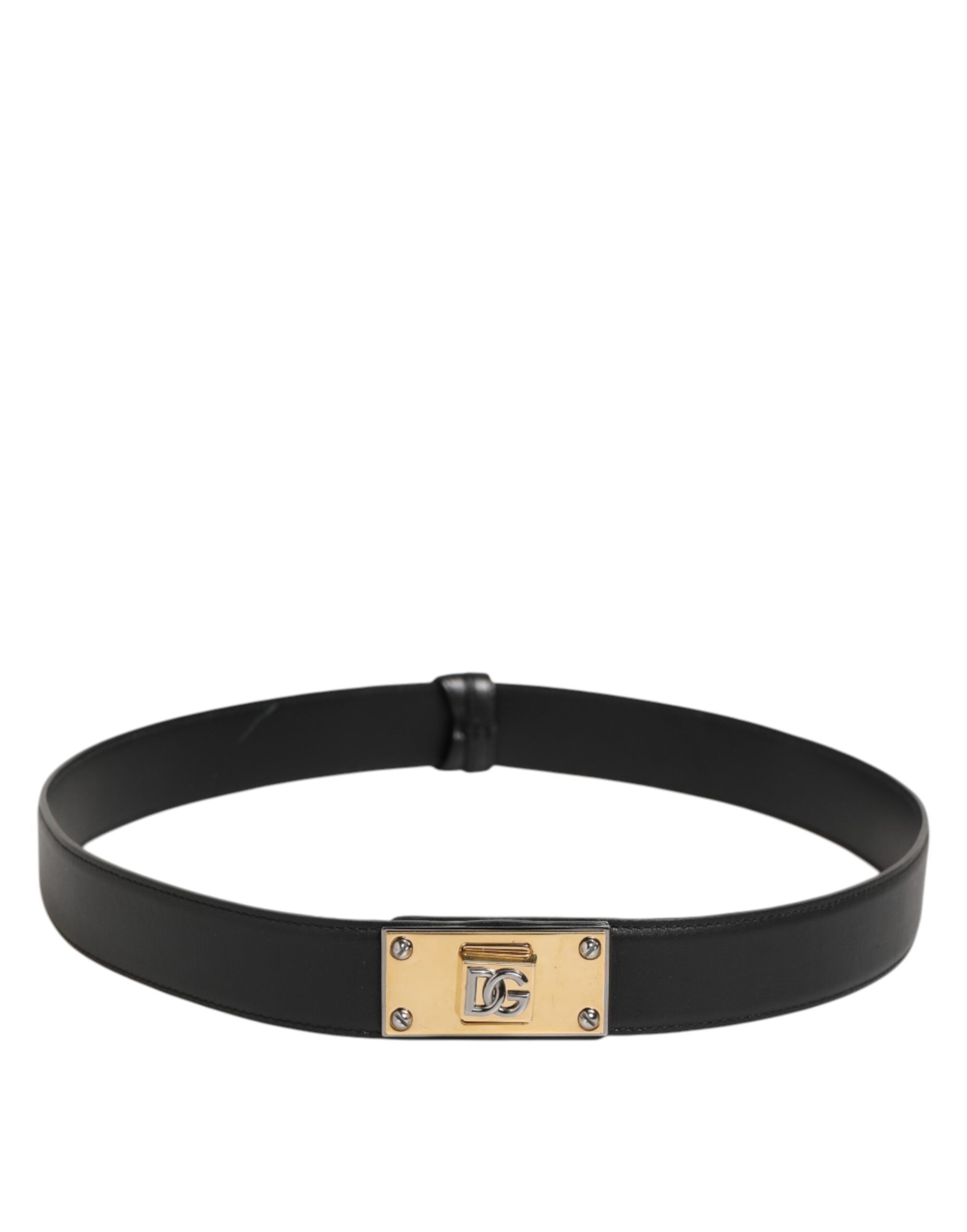 Leather Classic Metal Logo Buckle Men's Belt - Dolce & Gabbana - Modalova