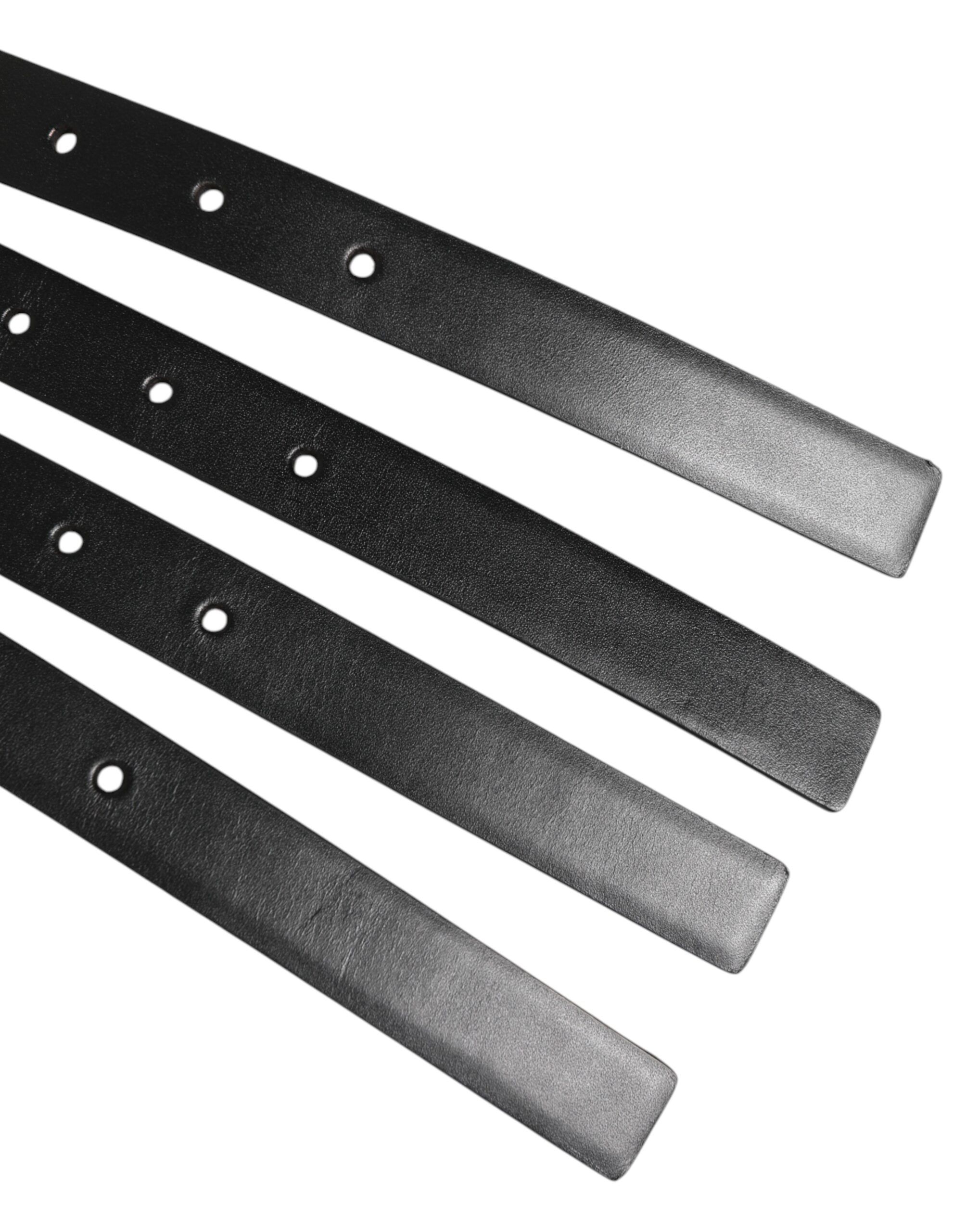 Leather 4-Strap Metal Multi-Buckle Men's Belt - Dolce & Gabbana - Modalova
