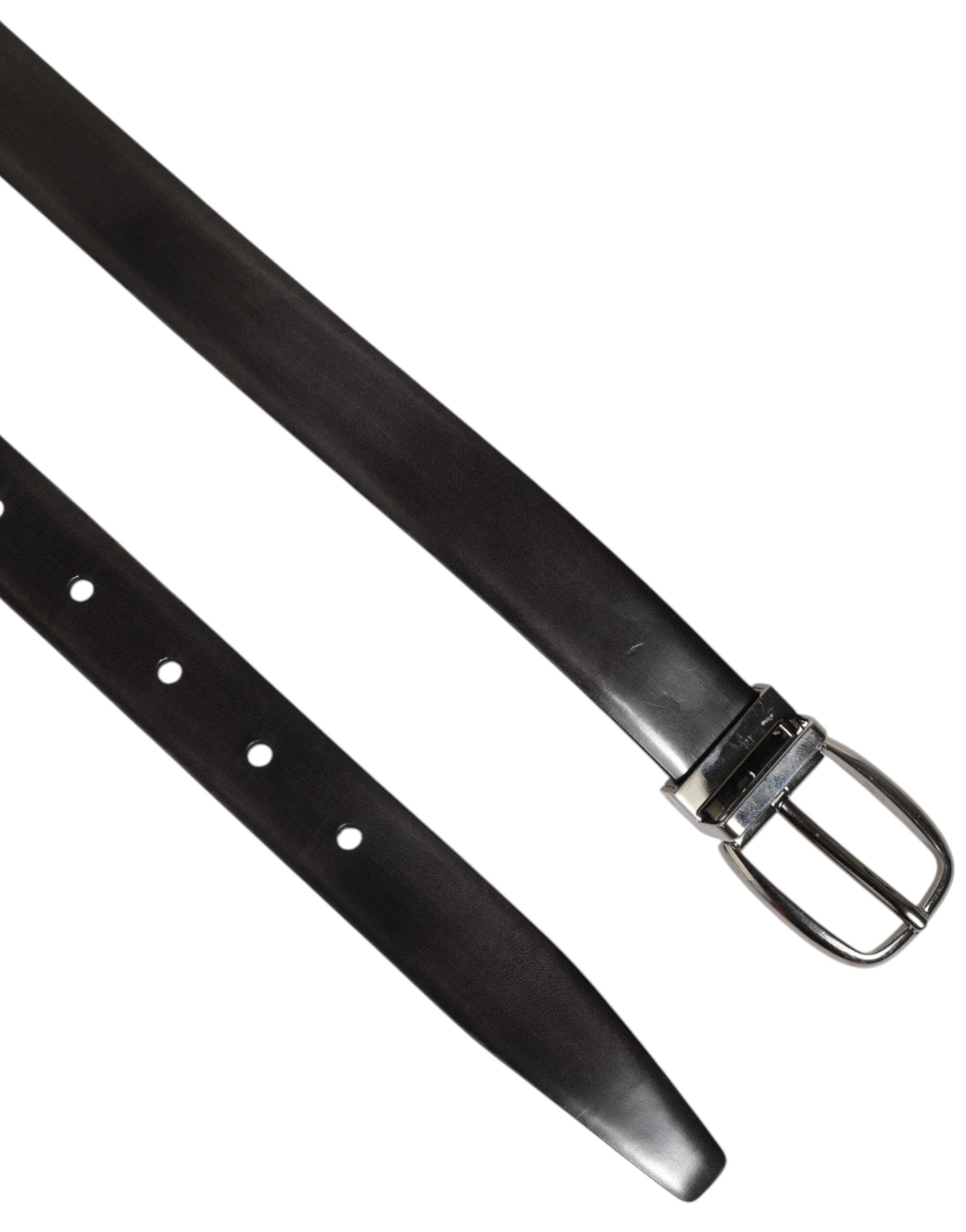 Classic Leather Silver-Tone Buckle Men's Belt - Dolce & Gabbana - Modalova