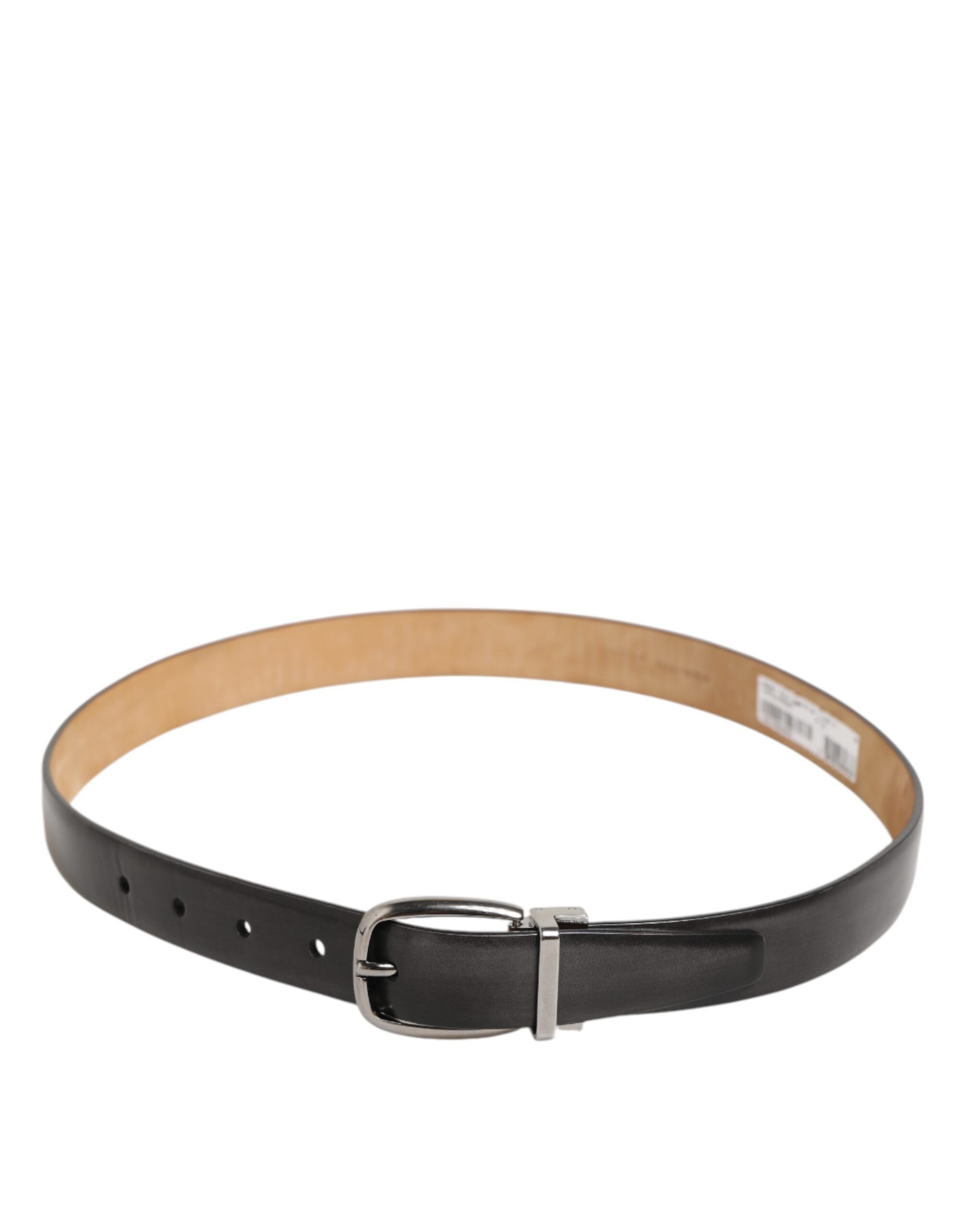 Classic Leather Silver-Tone Buckle Men's Belt - Dolce & Gabbana - Modalova