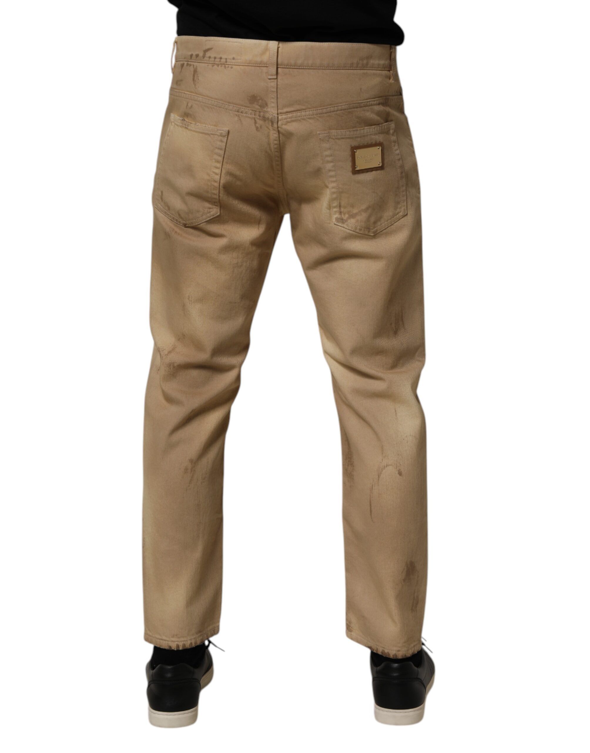 Cotton Loose Tattered Men Denim Men's Jeans - Dolce & Gabbana - Modalova