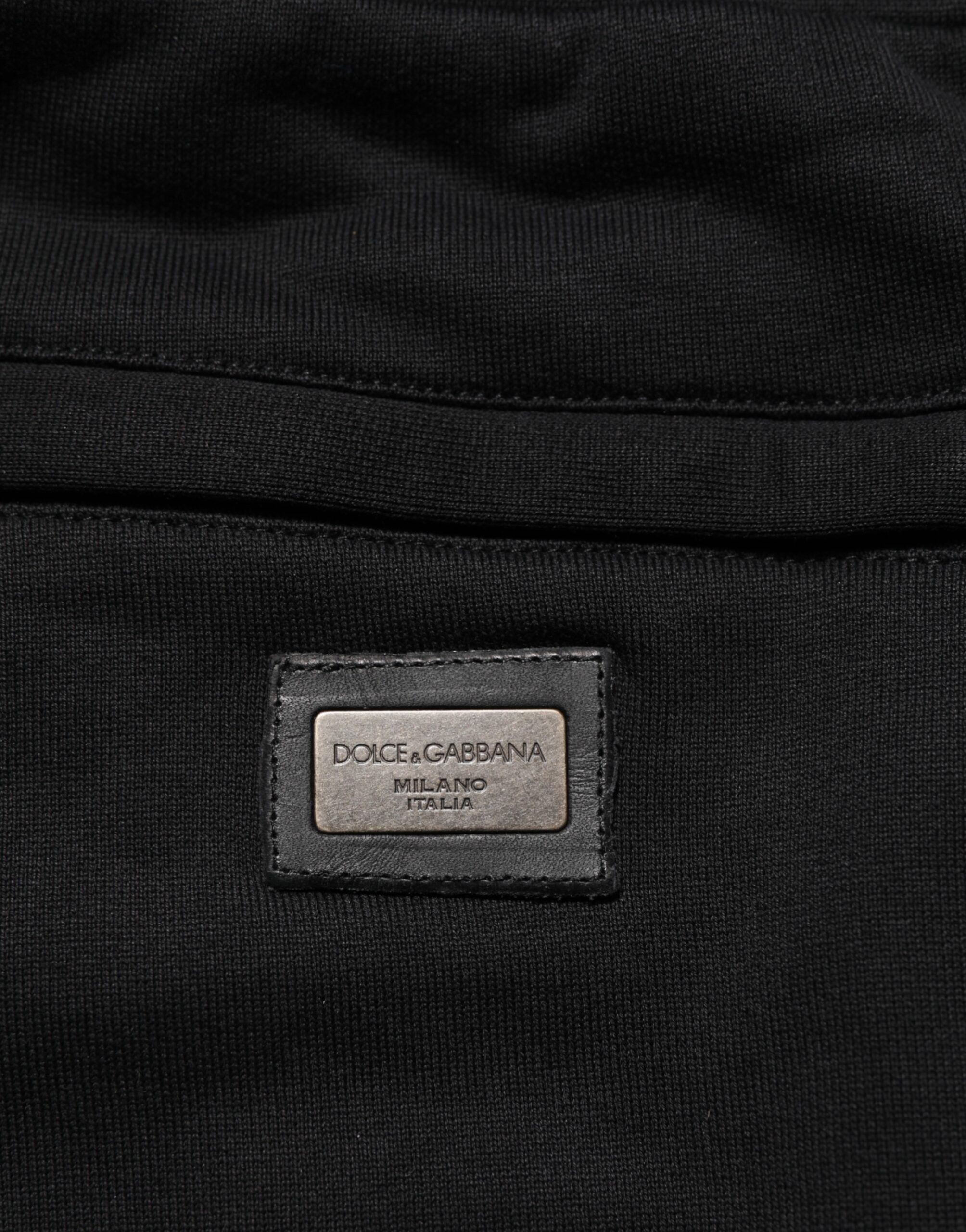 Black Cotton Jogger SweatMen's Trouser Men's Pants - Dolce & Gabbana - Modalova