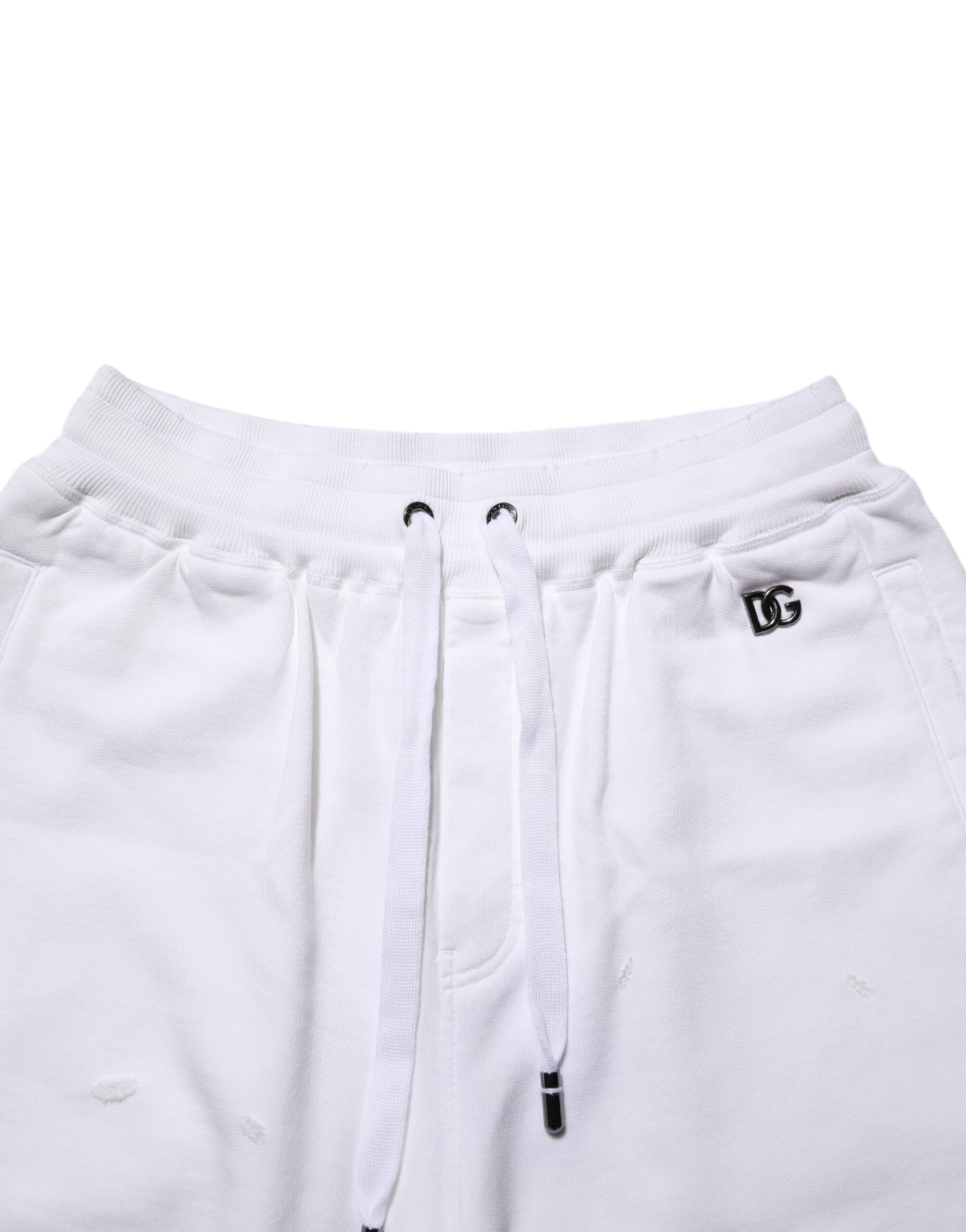 Cotton Ripped Bermuda Sweatpants Men's Shorts - Dolce & Gabbana - Modalova