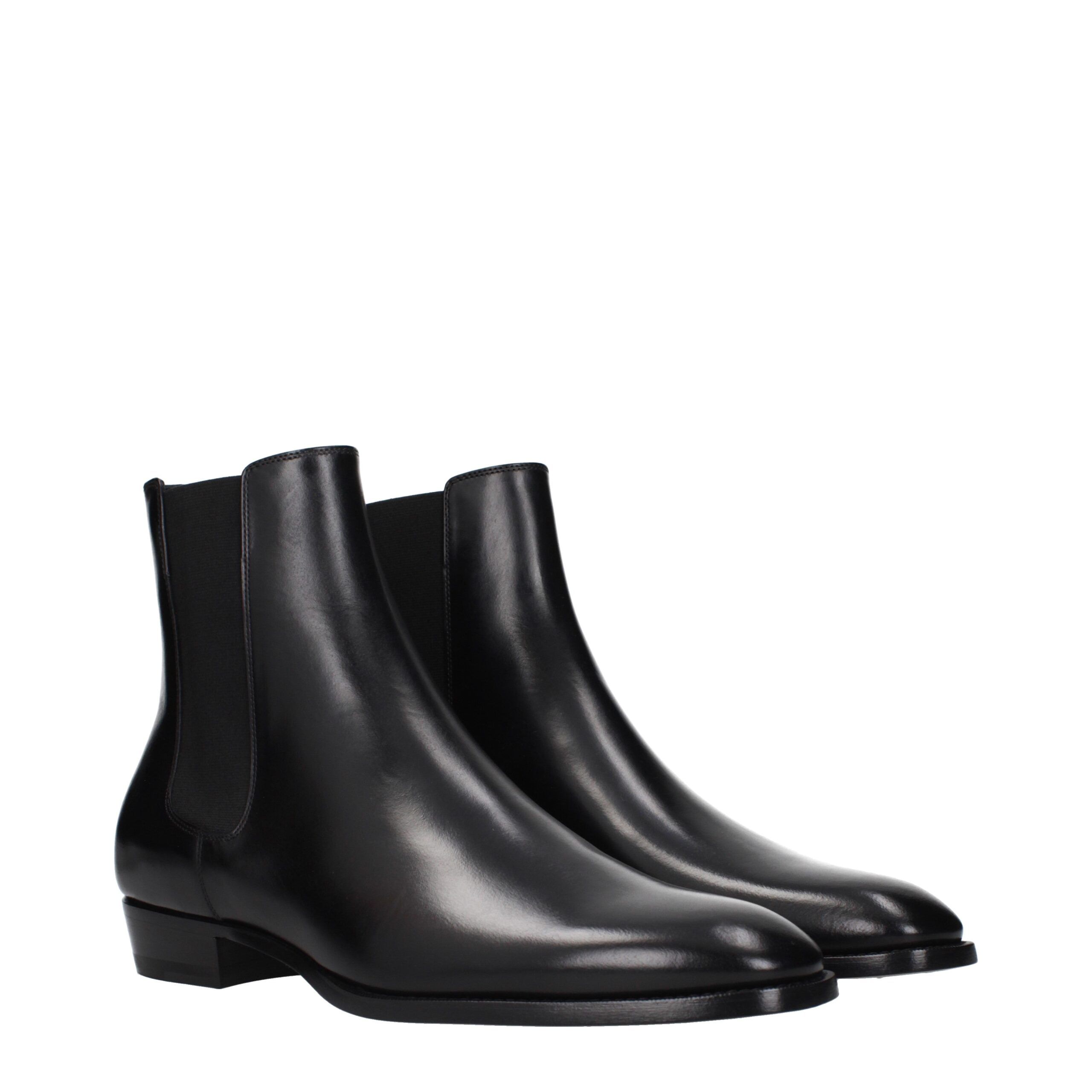Leather Ankle Men's Boots - Celine - Modalova