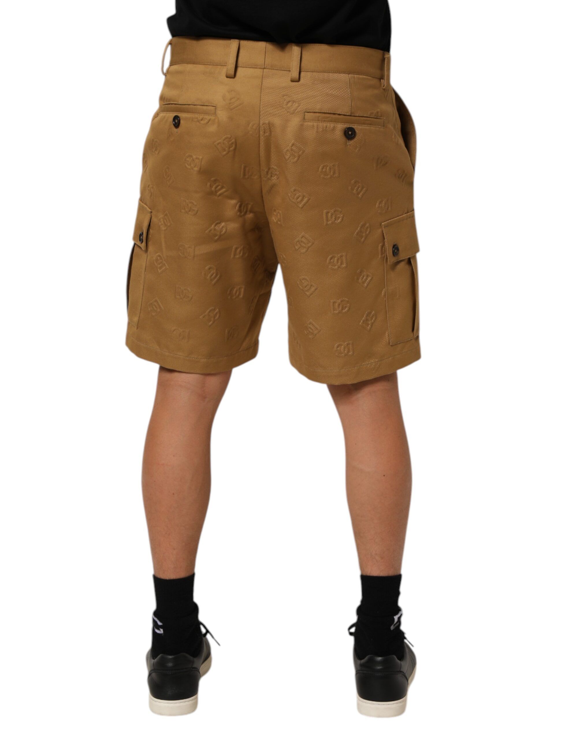 Cotton Stretch Logo CargoBermuda Men's Shorts - Dolce & Gabbana - Modalova