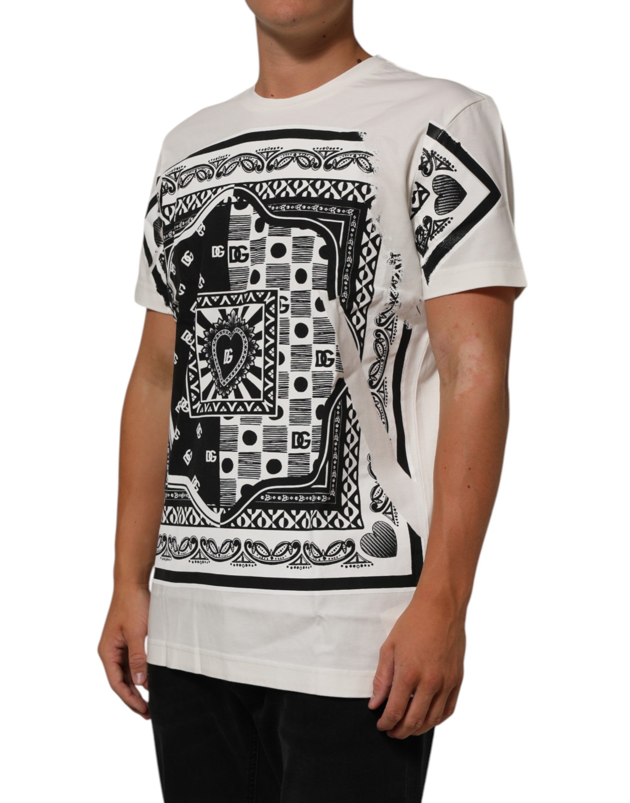 Cotton Logo Bandana Print Men Men's T-shirt (Pre-Owned) - Dolce & Gabbana - Modalova