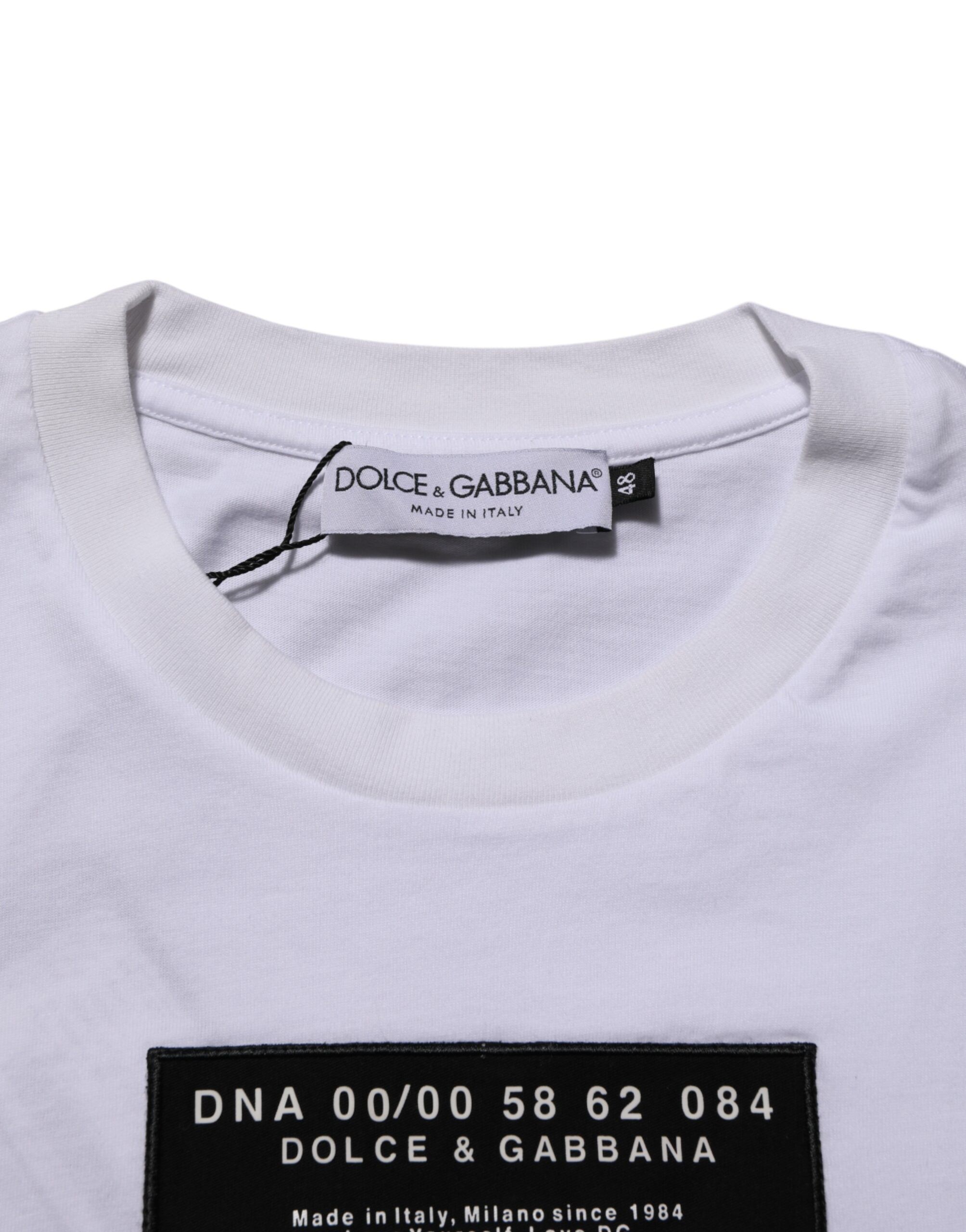 Cotton Logo Print Crew Neck Men Men's T-shirt - Dolce & Gabbana - Modalova