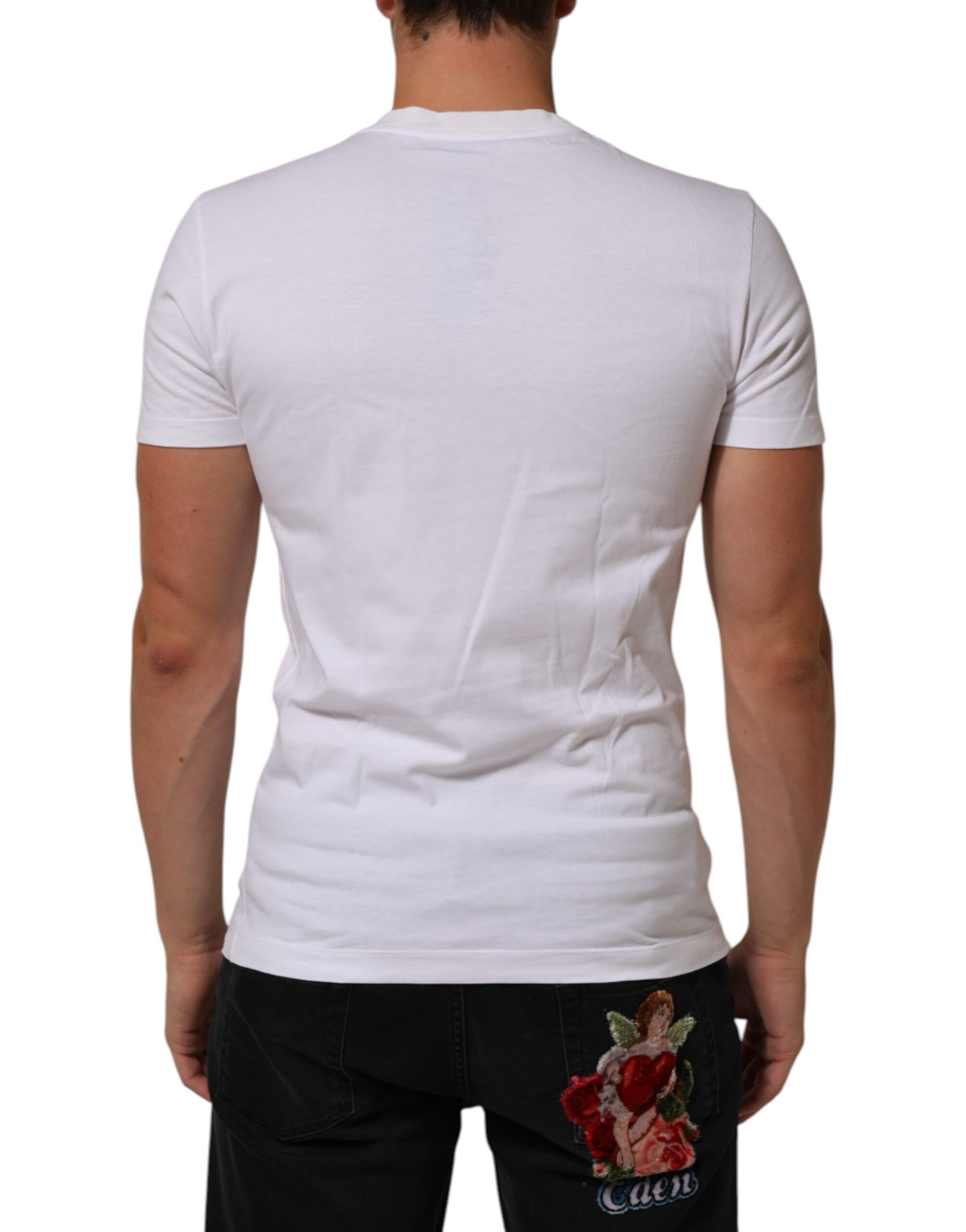 Cotton Logo Print Crew Neck Men Men's T-shirt (Pre-Owned) - Dolce & Gabbana - Modalova