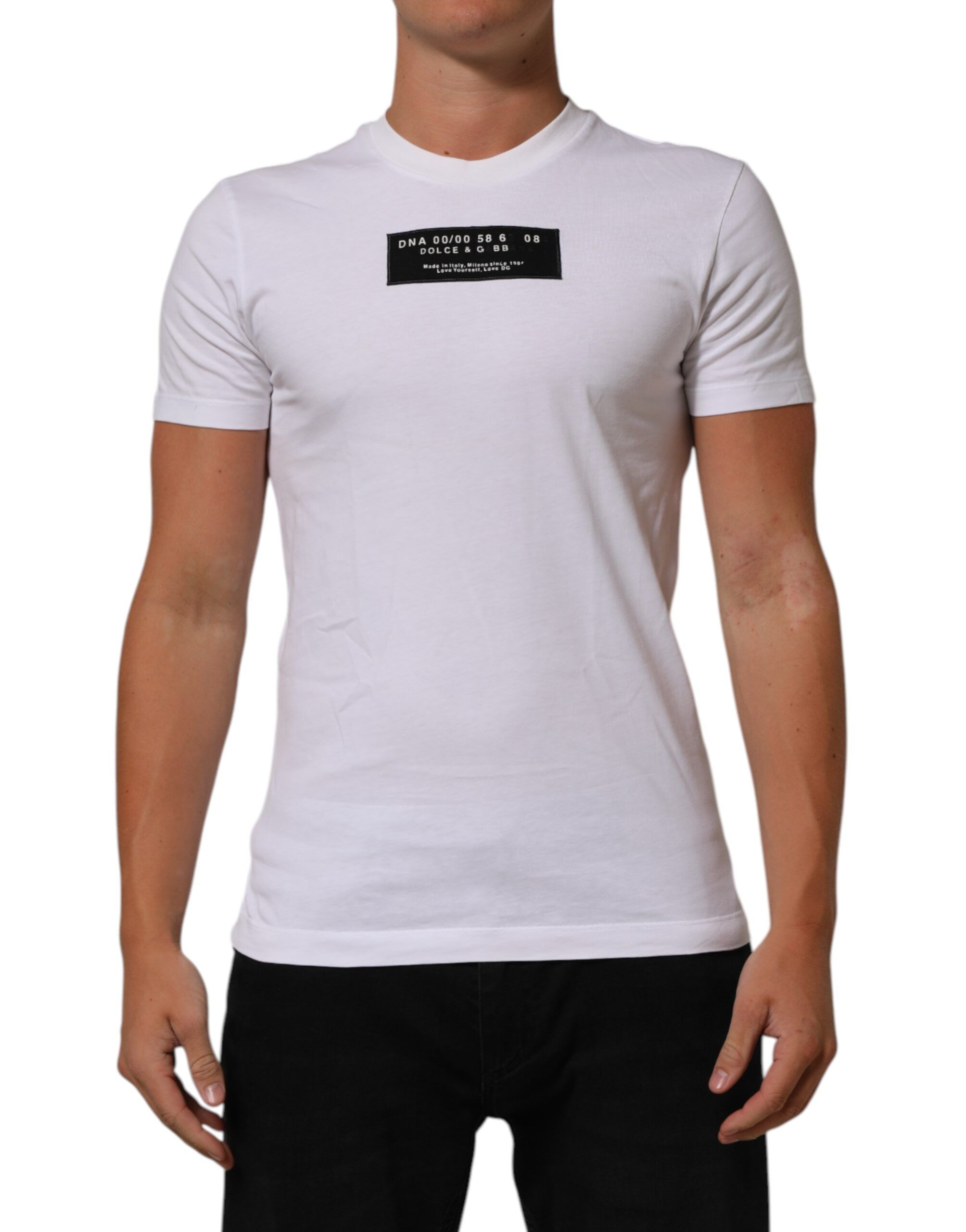 Cotton Logo Print Crew Neck Men Men's T-shirt (Pre-Owned) - Dolce & Gabbana - Modalova