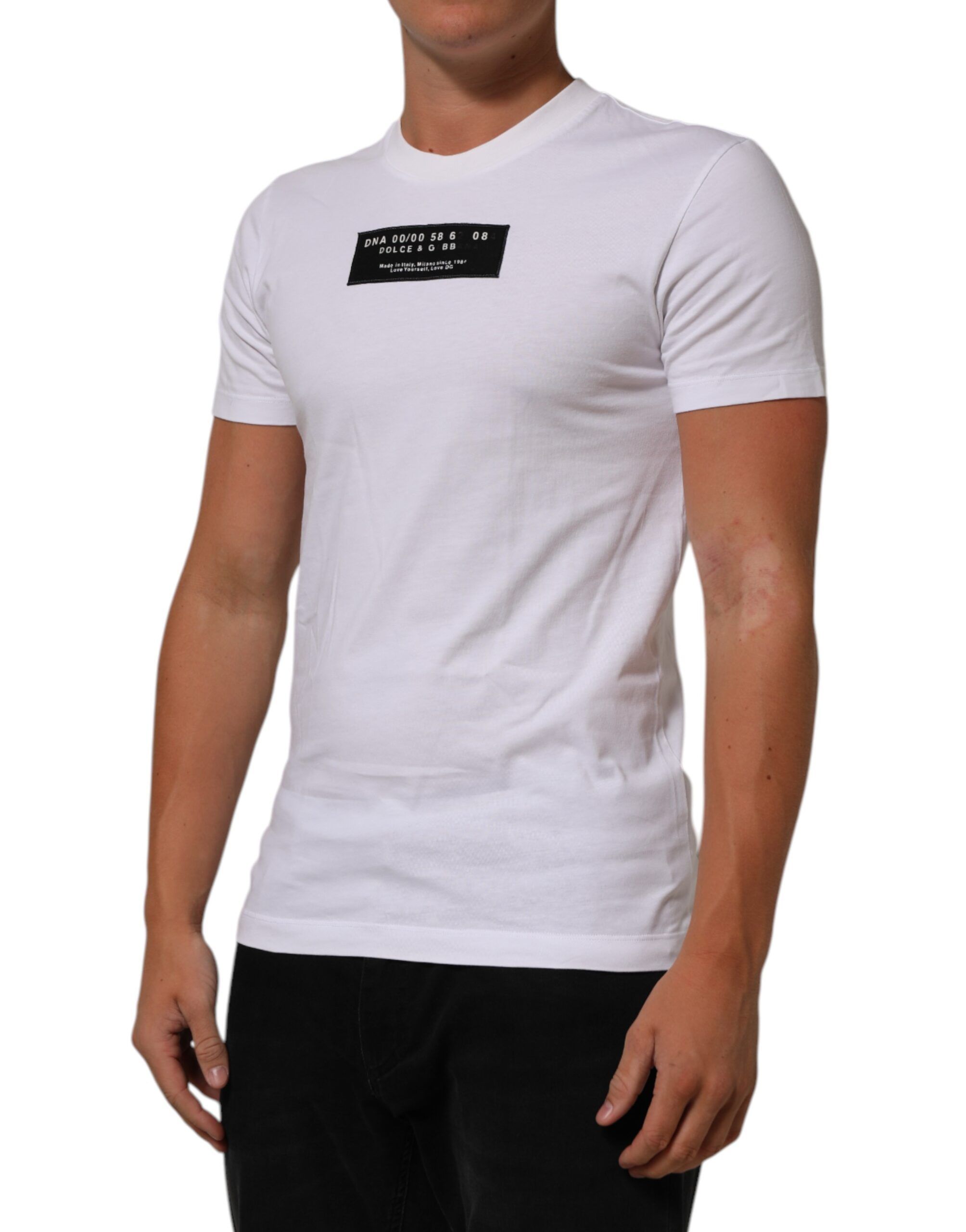 Cotton Logo Print Crew Neck Men Men's T-shirt (Pre-Owned) - Dolce & Gabbana - Modalova