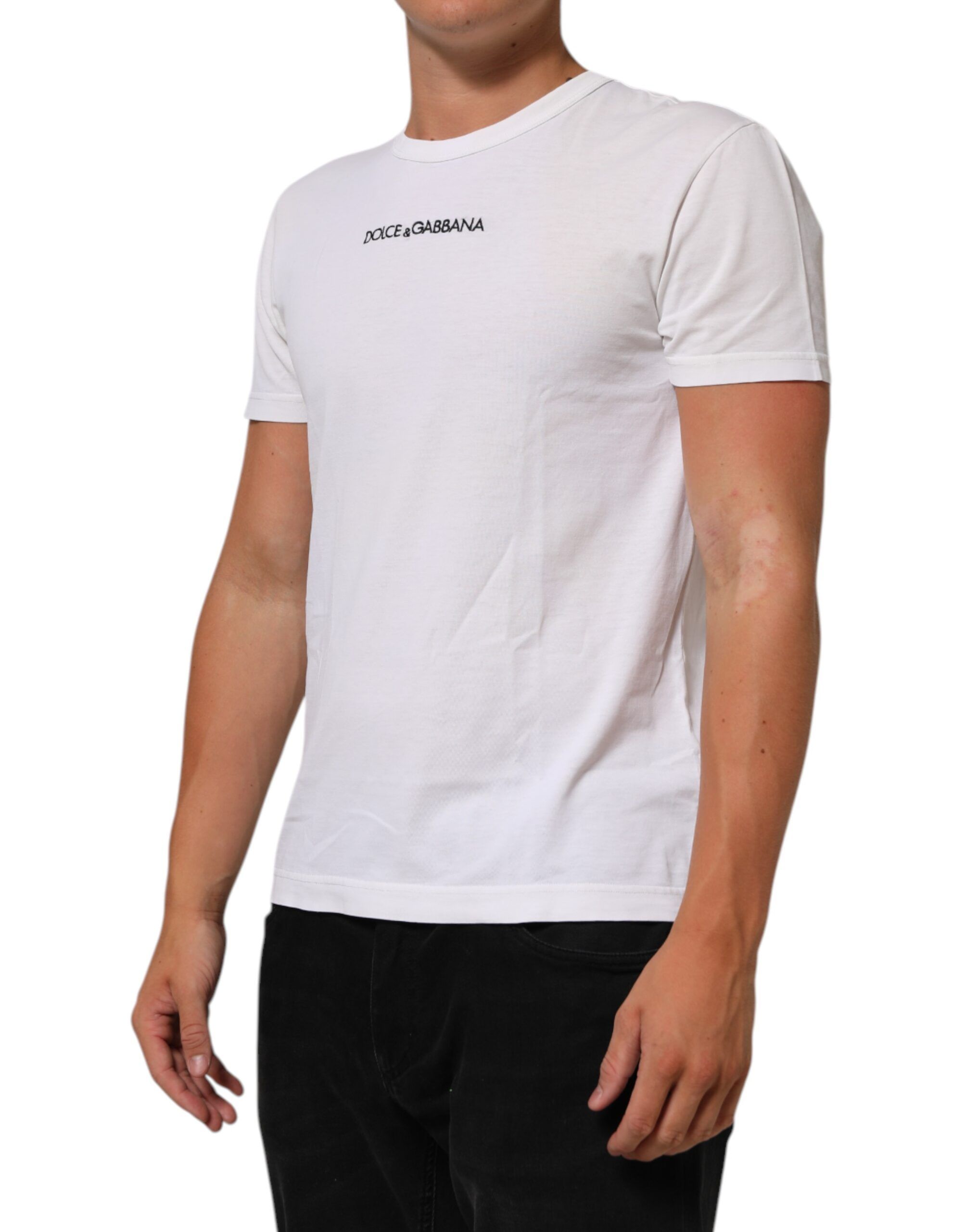 Logo Print Cotton Crew Neck Men Men's T-shirt (Pre-Owned) - Dolce & Gabbana - Modalova