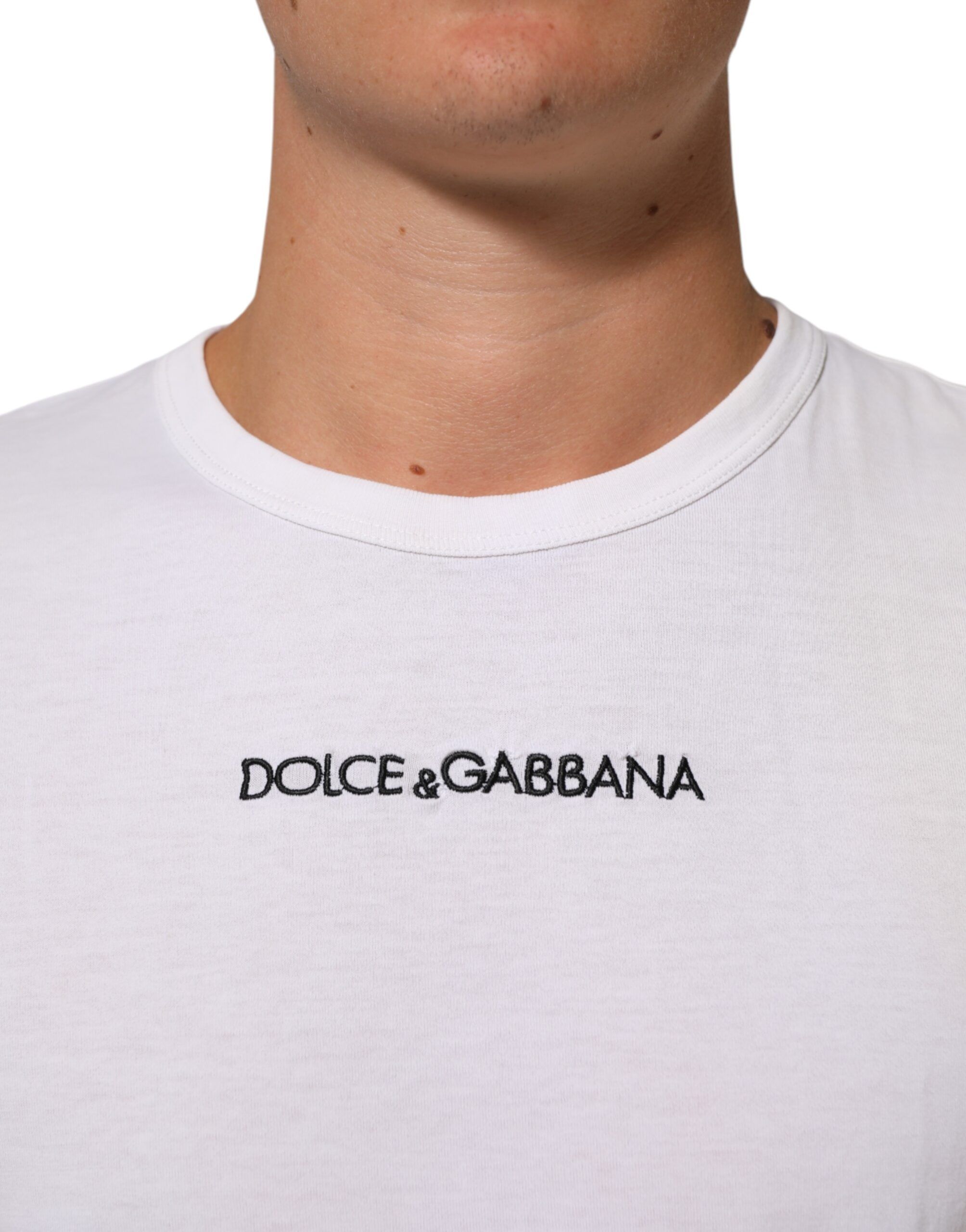Logo Print Cotton Crew Neck Men Men's T-shirt (Pre-Owned) - Dolce & Gabbana - Modalova