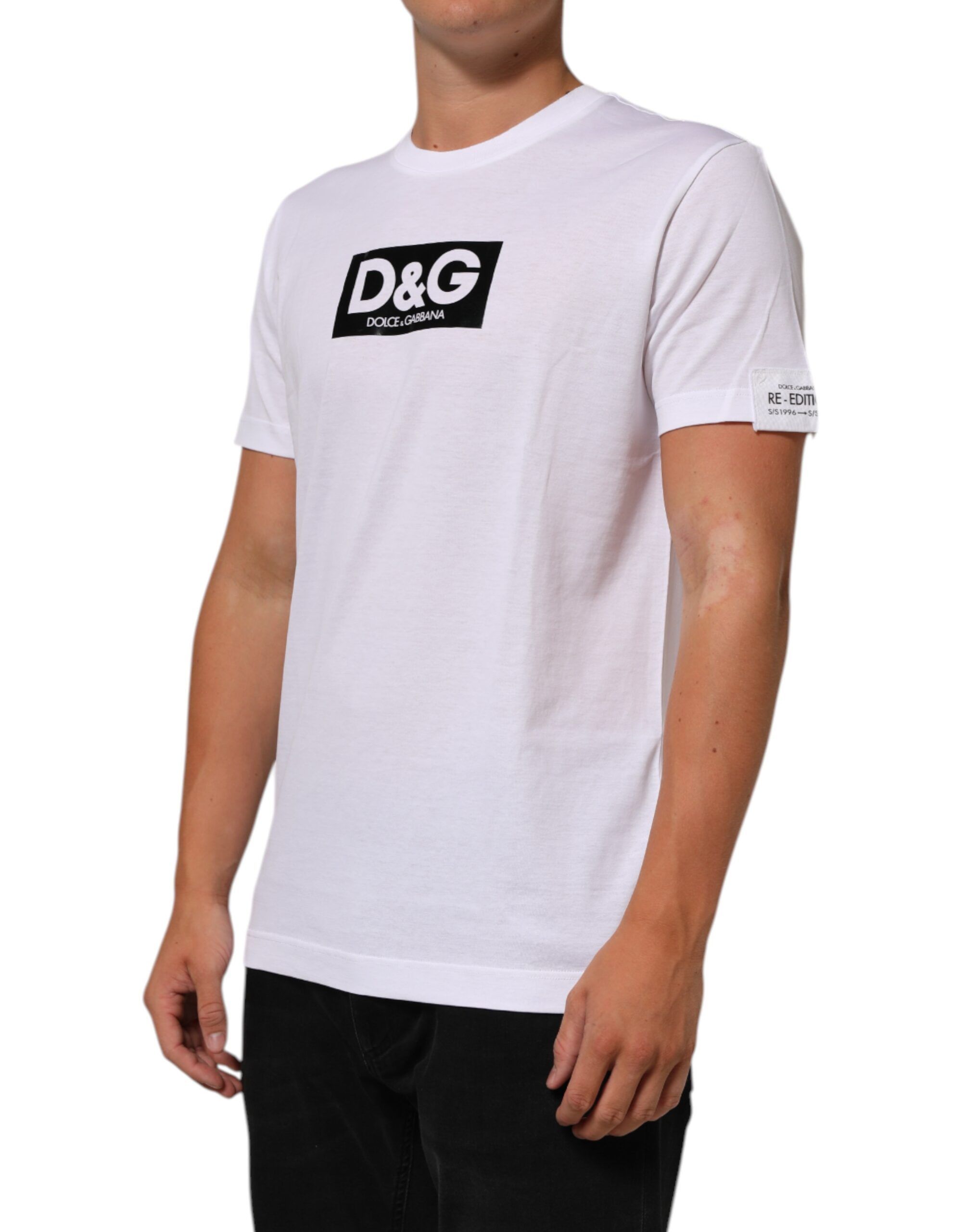 Logo Print Cotton Crew Neck Men's T-shirt (Pre-Owned) - Dolce & Gabbana - Modalova
