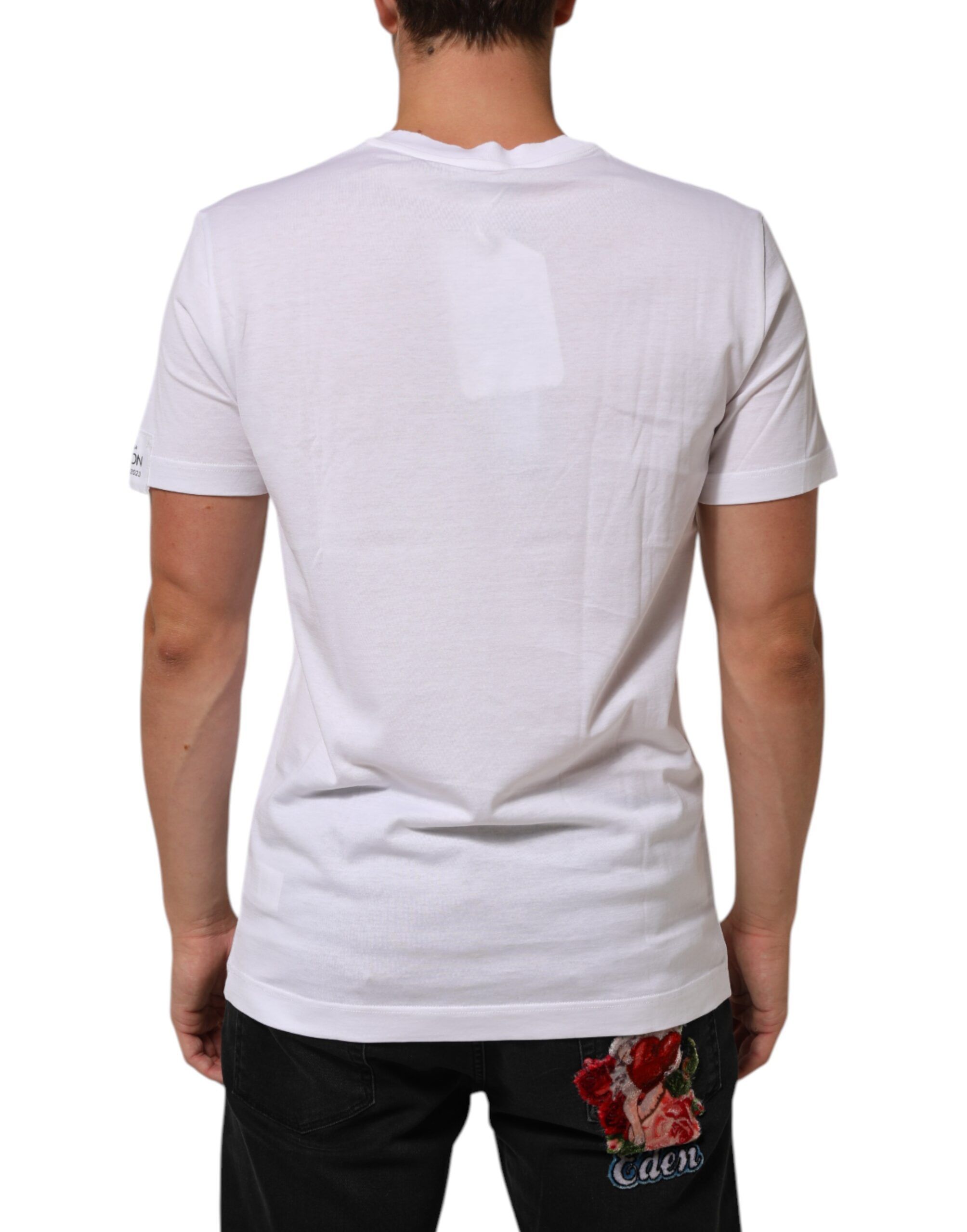 Logo Print Cotton Crew Neck Men's T-shirt (Pre-Owned) - Dolce & Gabbana - Modalova