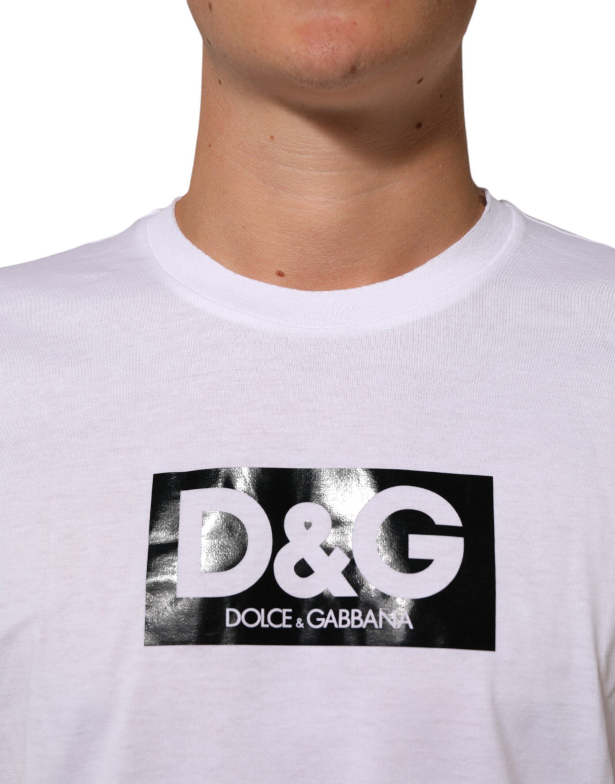 Logo Print Cotton Crew Neck Men's T-shirt (Pre-Owned) - Dolce & Gabbana - Modalova