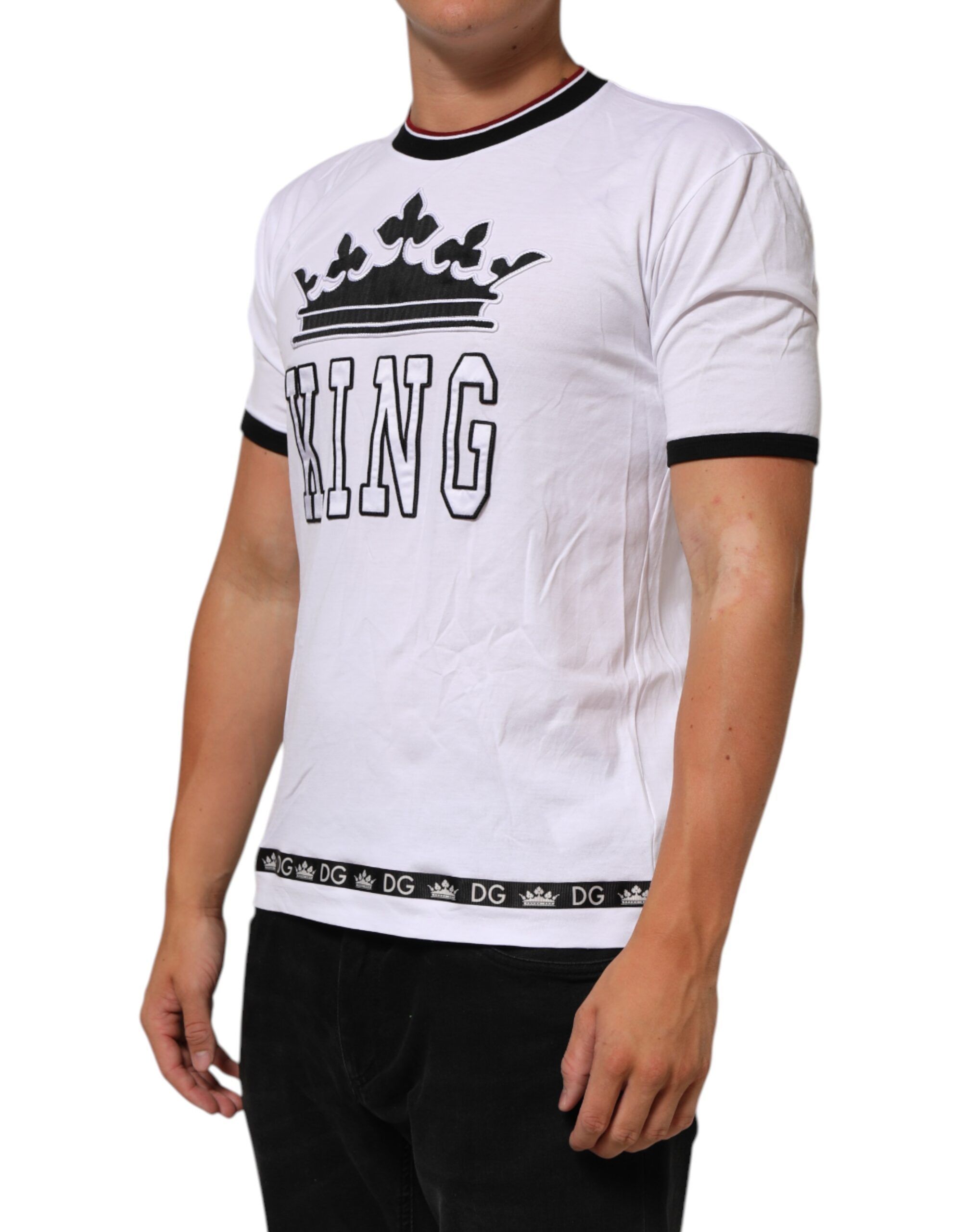 Cotton Crown King Embroidery Men's T-shirt (Pre-Owned) - Dolce & Gabbana - Modalova