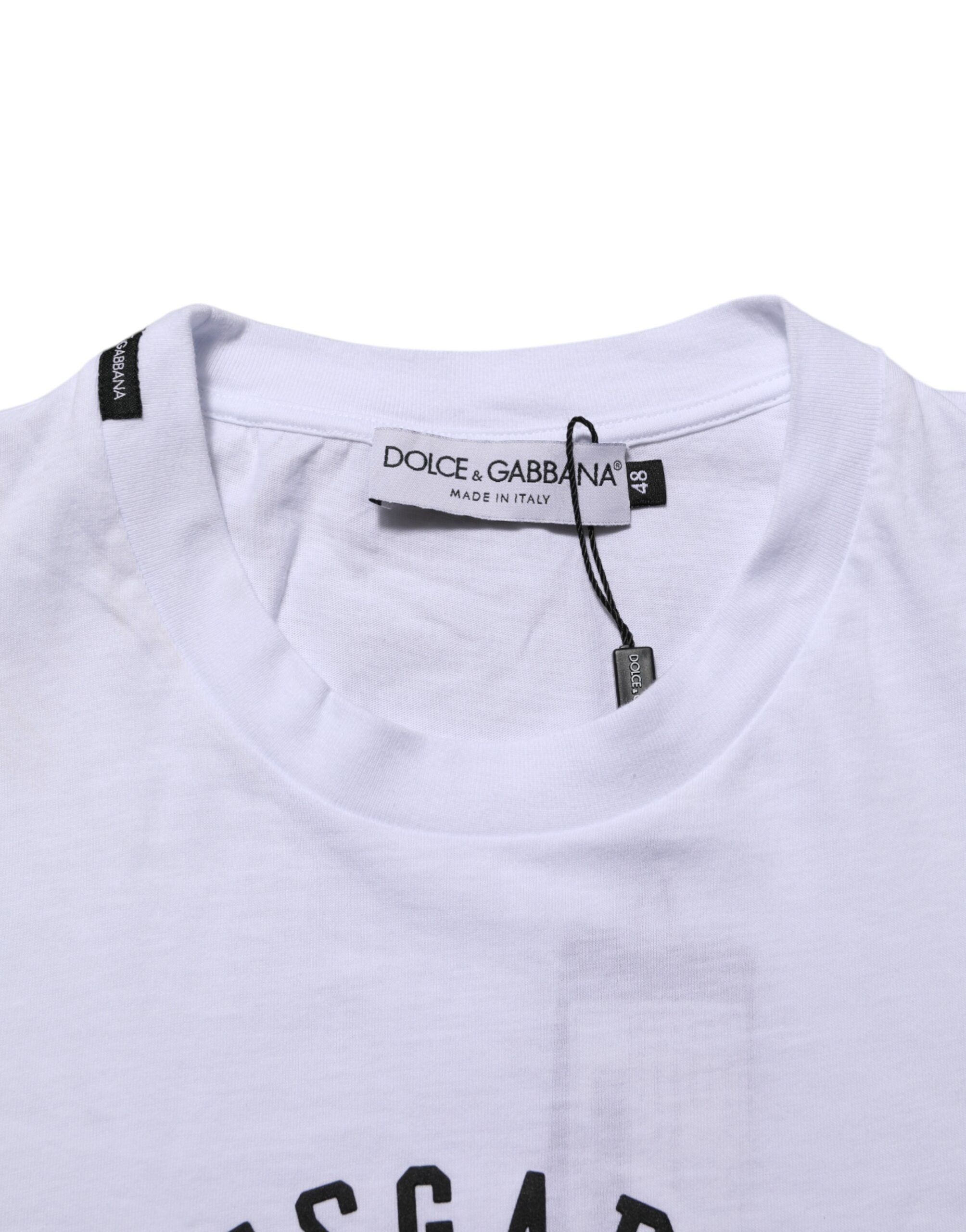 Cotton Logo Print Crew Neck Men's T-shirt - Dolce & Gabbana - Modalova