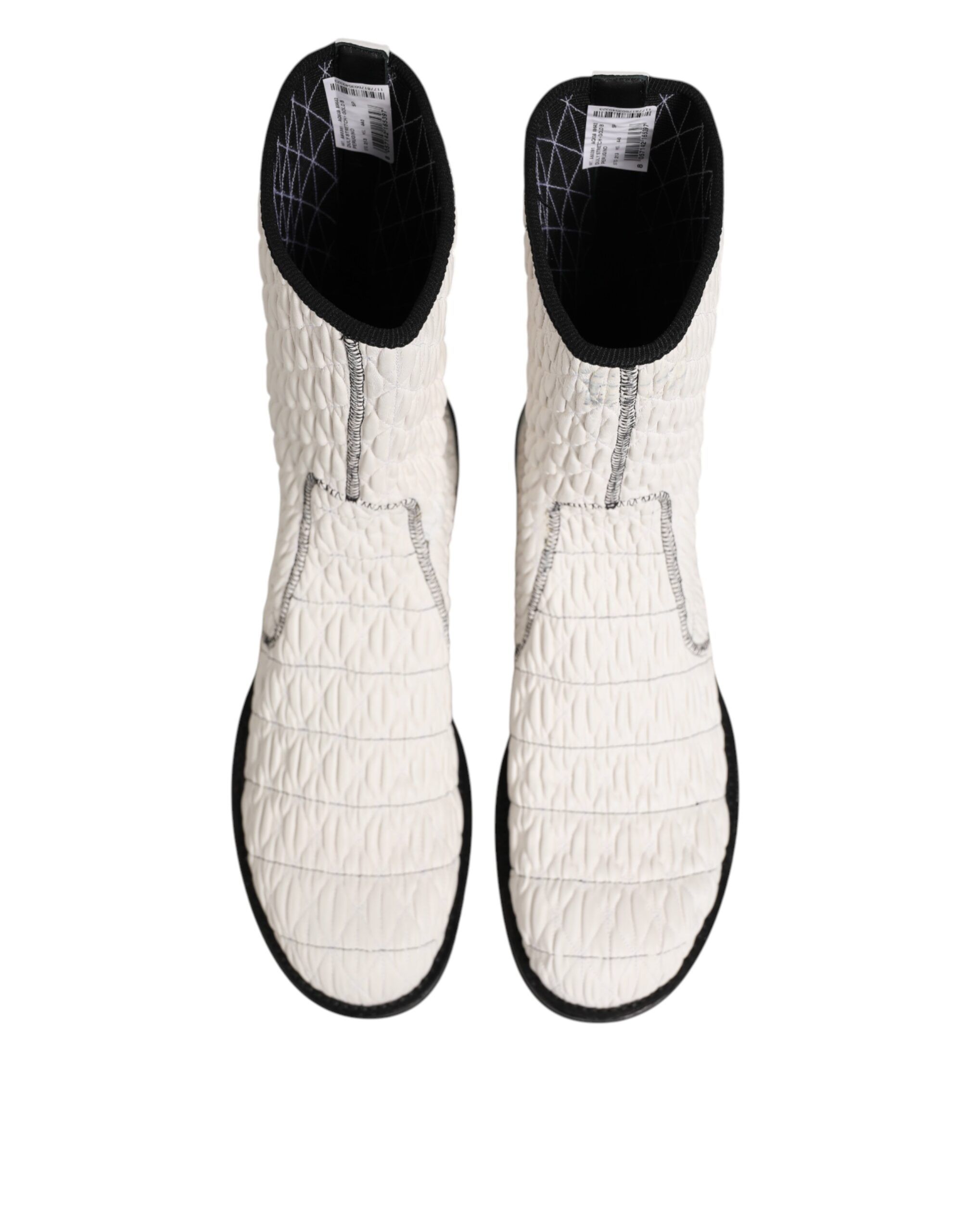 Lambskin Leather Mid Calf Boots Men's Shoes (Pre-Owned) - Dolce & Gabbana - Modalova