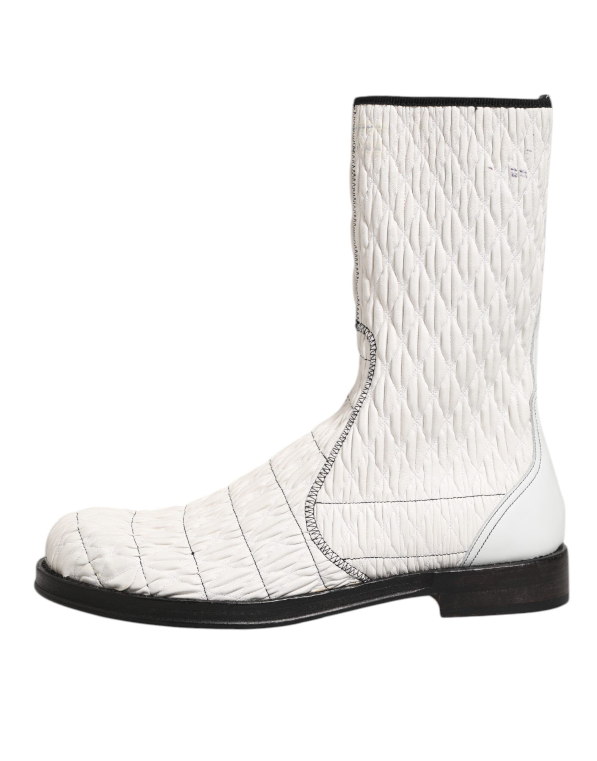 Lambskin Leather Mid Calf Boots Men's Shoes (Pre-Owned) - Dolce & Gabbana - Modalova