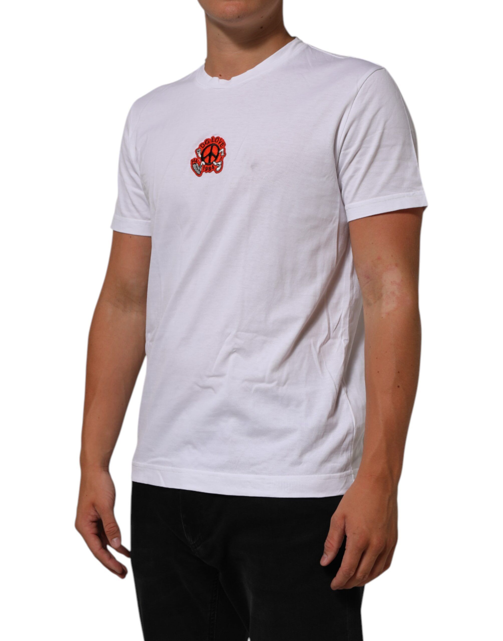 Cotton DG Love Patch Crew Neck Men's T-shirt (Pre-Owned) - Dolce & Gabbana - Modalova
