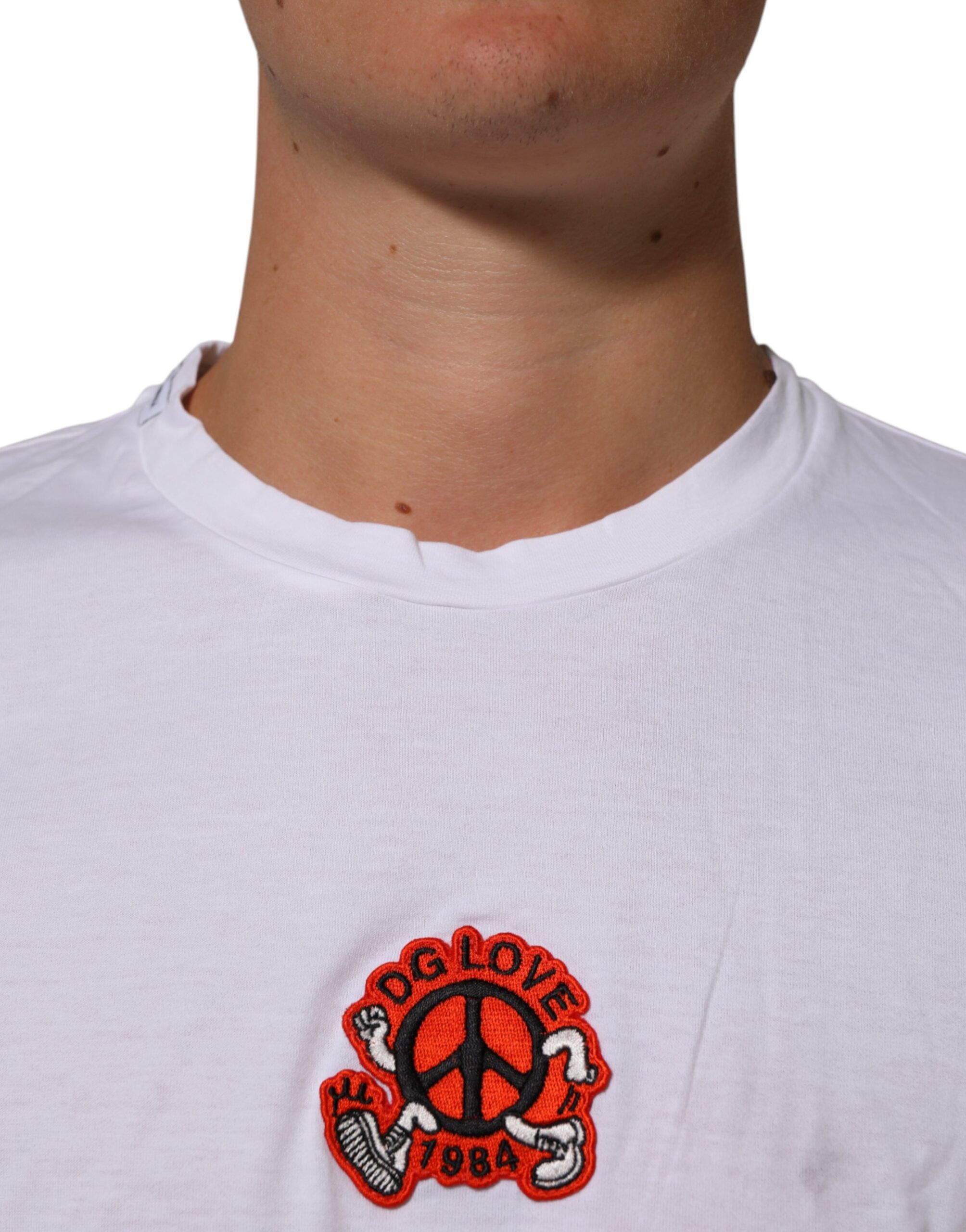 Cotton DG Love Patch Crew Neck Men's T-shirt (Pre-Owned) - Dolce & Gabbana - Modalova