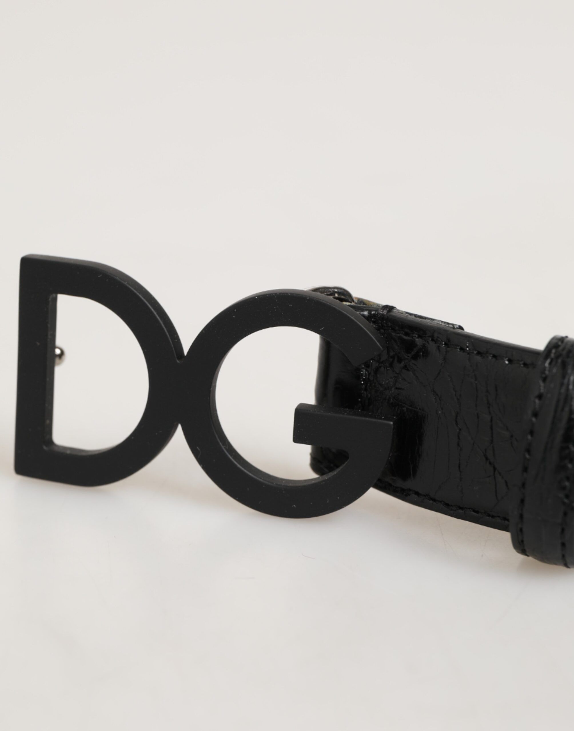 Exotic Leather Metal Logo Buckle Men's Belt - Dolce & Gabbana - Modalova