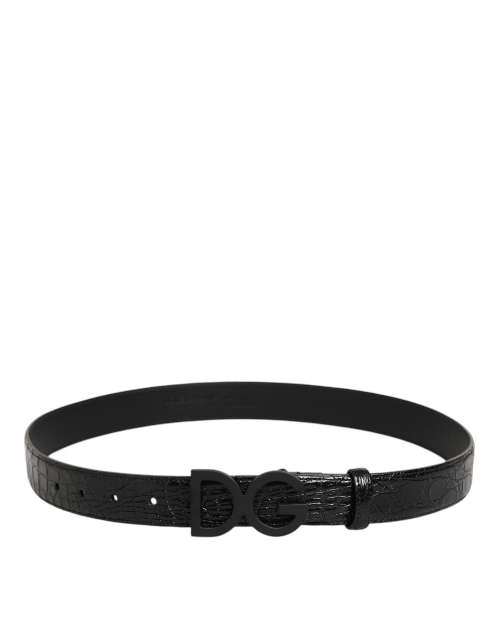 Exotic Leather Metal Logo Buckle Men's Belt - Dolce & Gabbana - Modalova