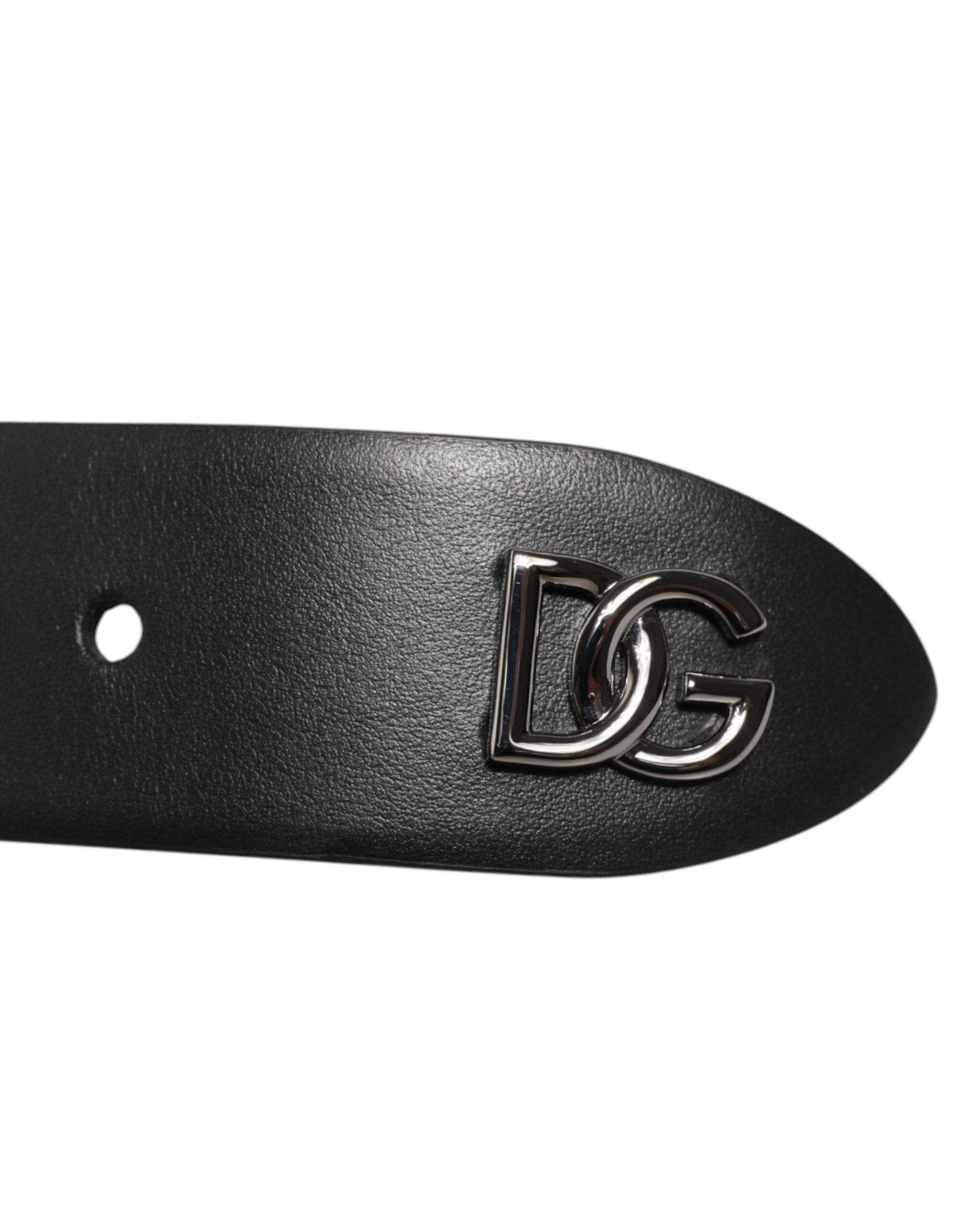 Calf Leather Studded Silver Buckle Men's Belt - Dolce & Gabbana - Modalova
