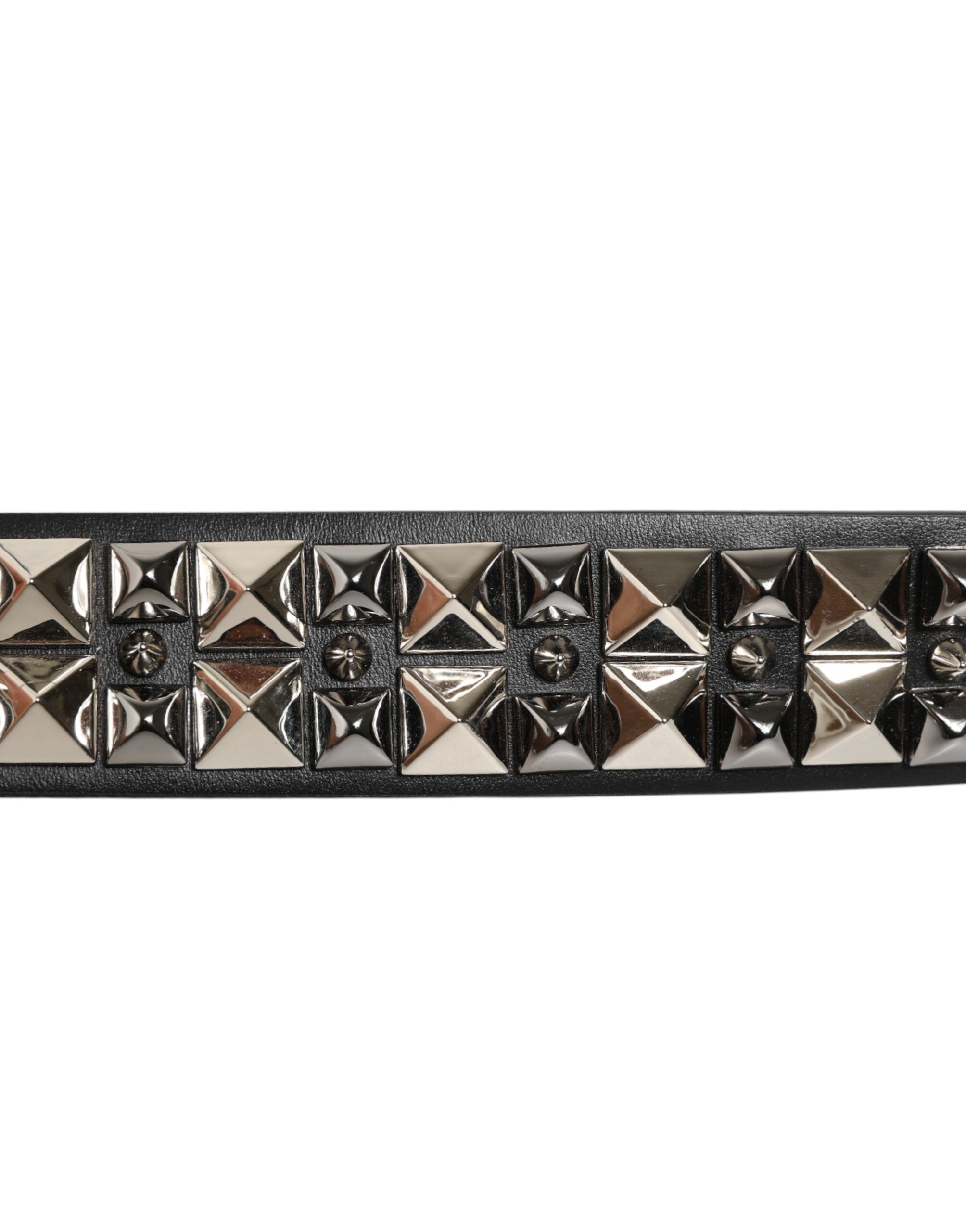 Calf Leather Studded Silver Buckle Men's Belt - Dolce & Gabbana - Modalova