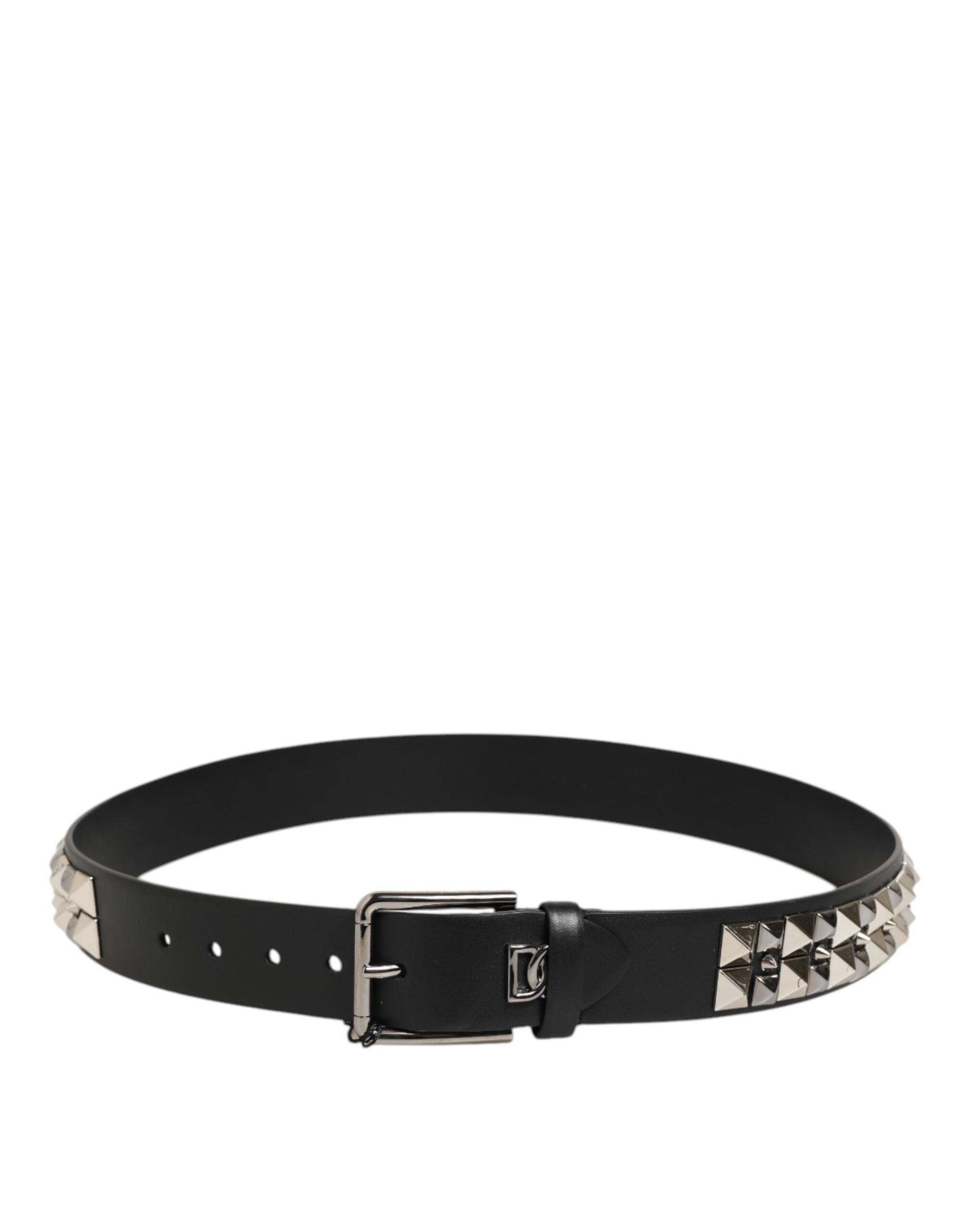 Calf Leather Studded Silver Buckle Men's Belt - Dolce & Gabbana - Modalova