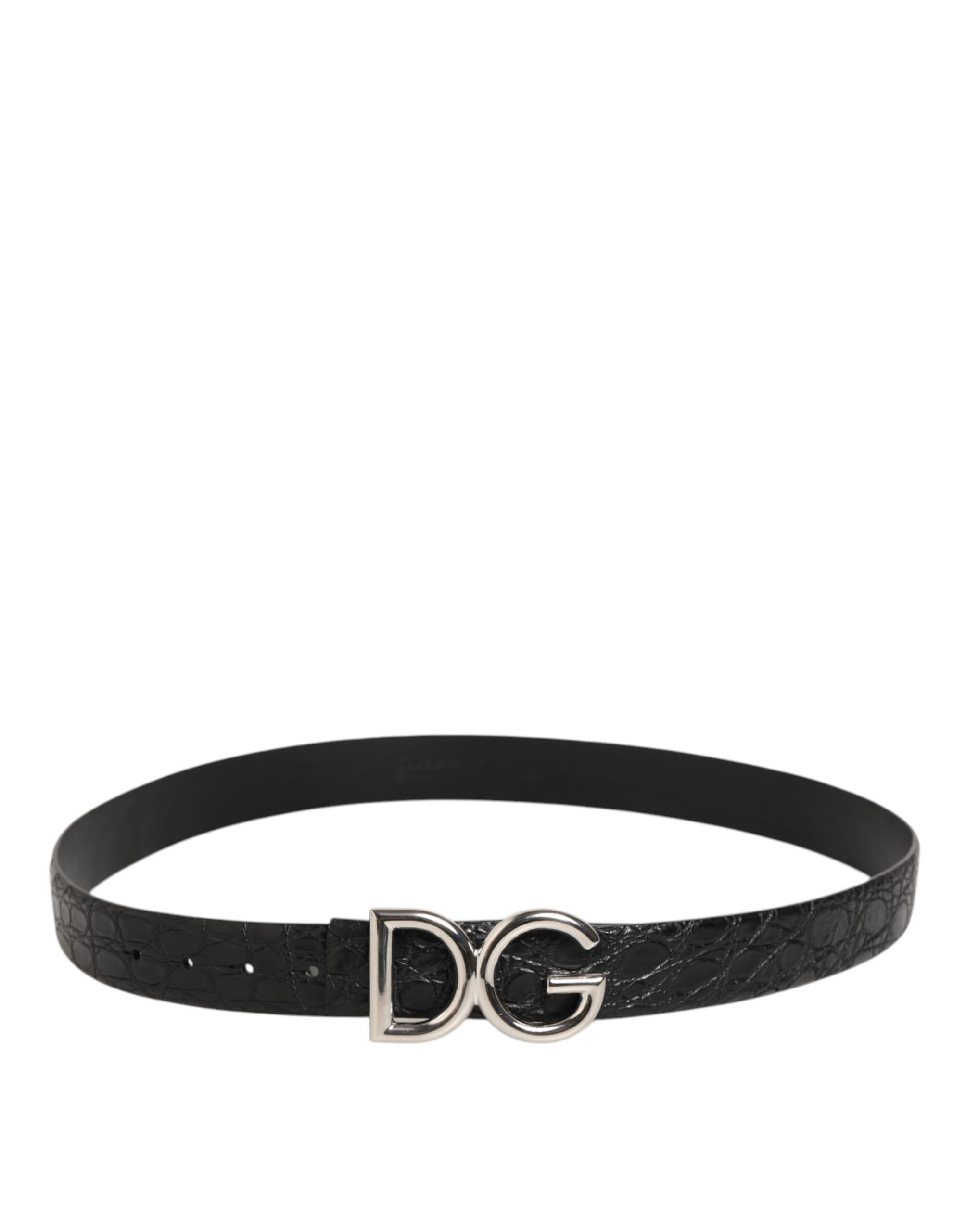 Exotic Leather DG Logo Buckle Men's Belt - Dolce & Gabbana - Modalova