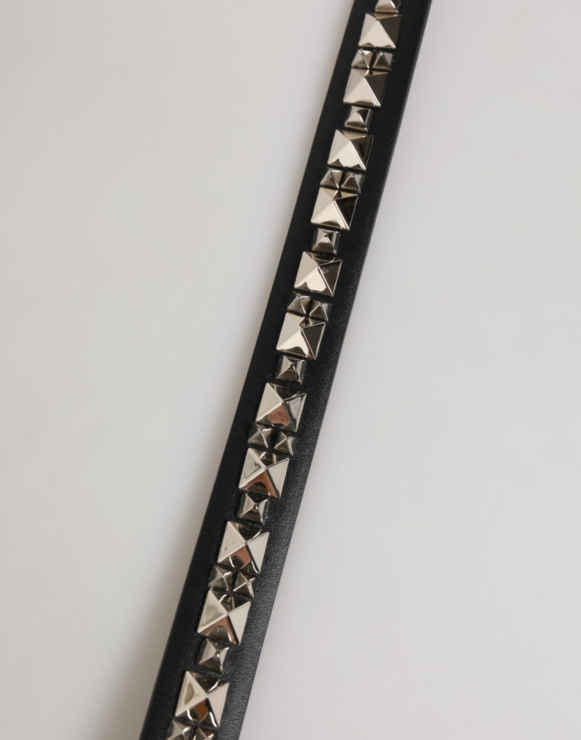 Leather Studded Silver-Tone Buckle Men's Belt - Dolce & Gabbana - Modalova