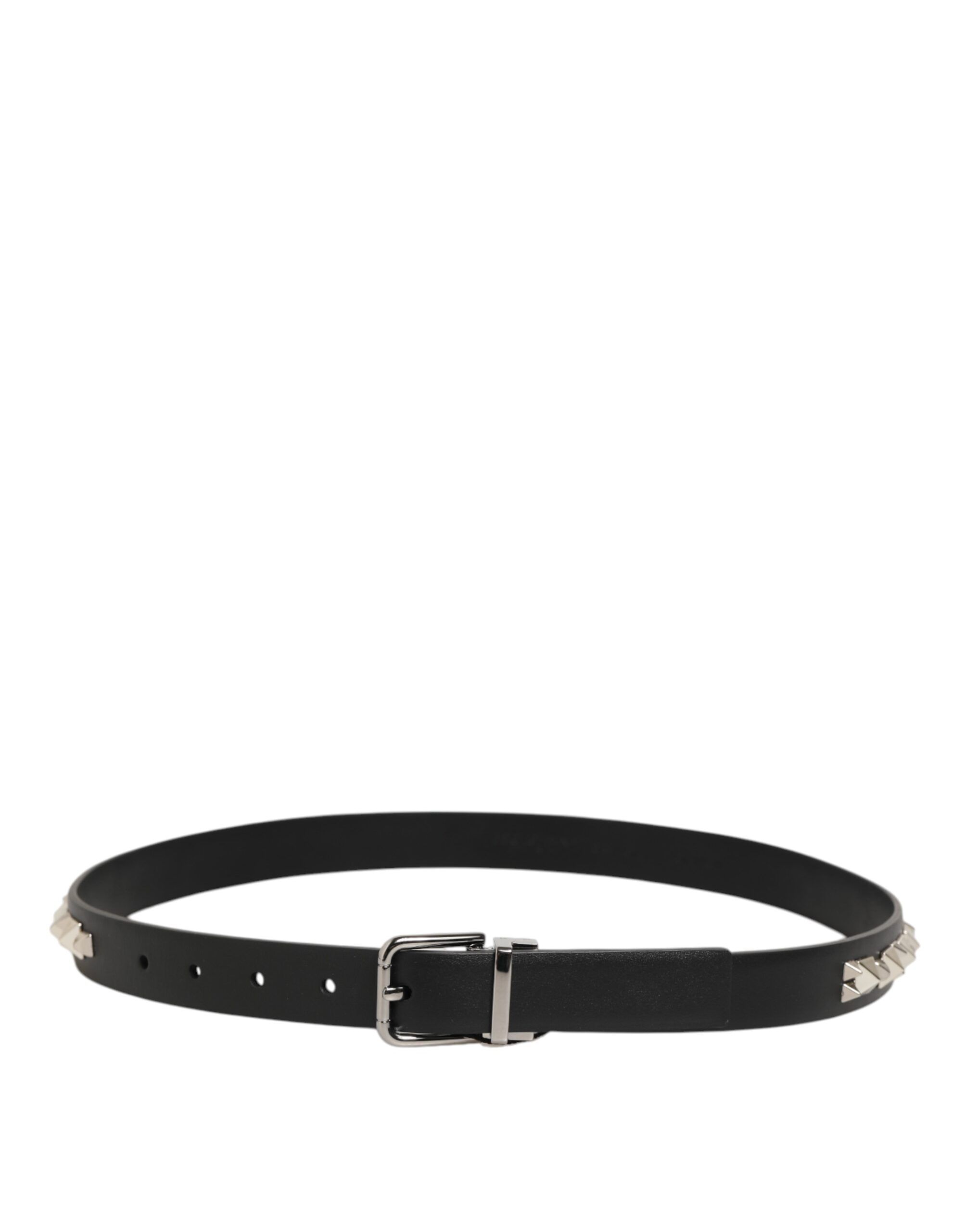 Leather Studded Silver-Tone Buckle Men's Belt - Dolce & Gabbana - Modalova
