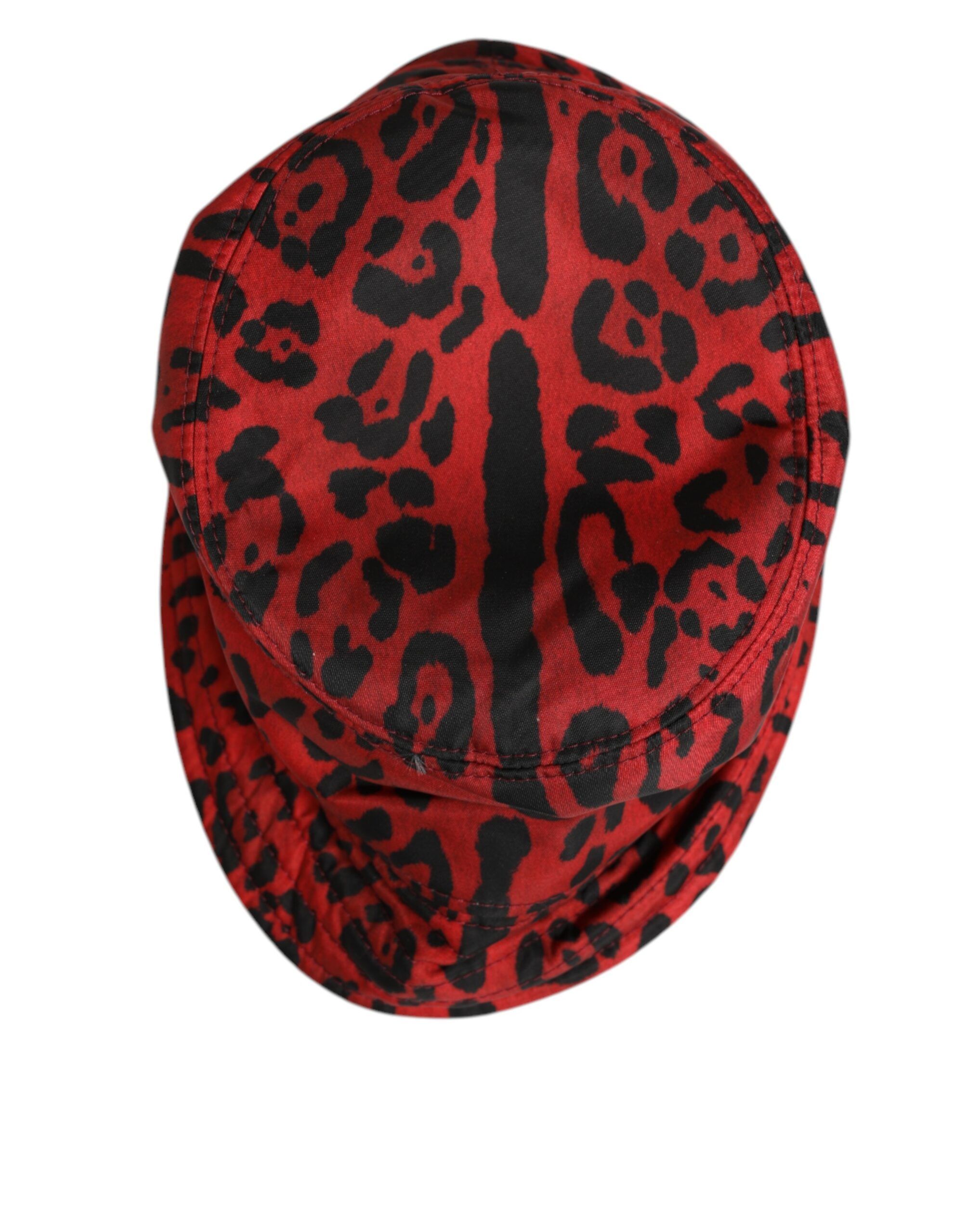 Black Nylon Leopard Print Bucket Men Cap Men's Hat - Dolce & Gabbana - Modalova