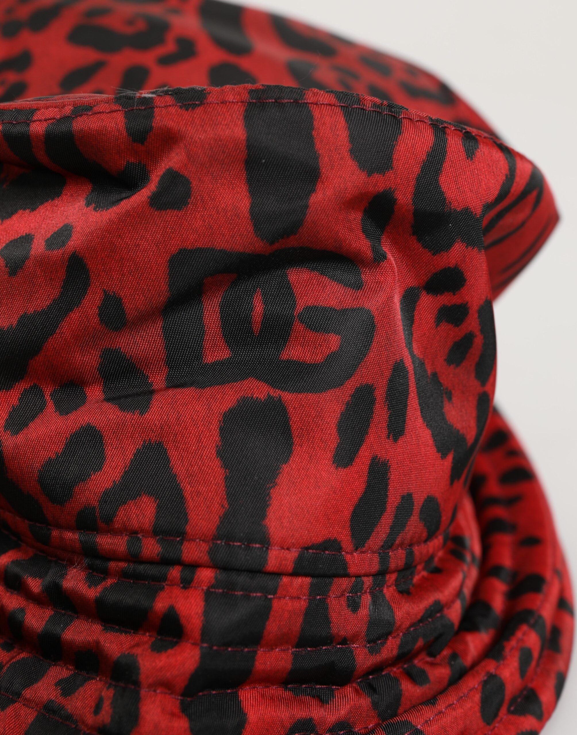 Black Nylon Leopard Print Bucket Men Cap Men's Hat - Dolce & Gabbana - Modalova