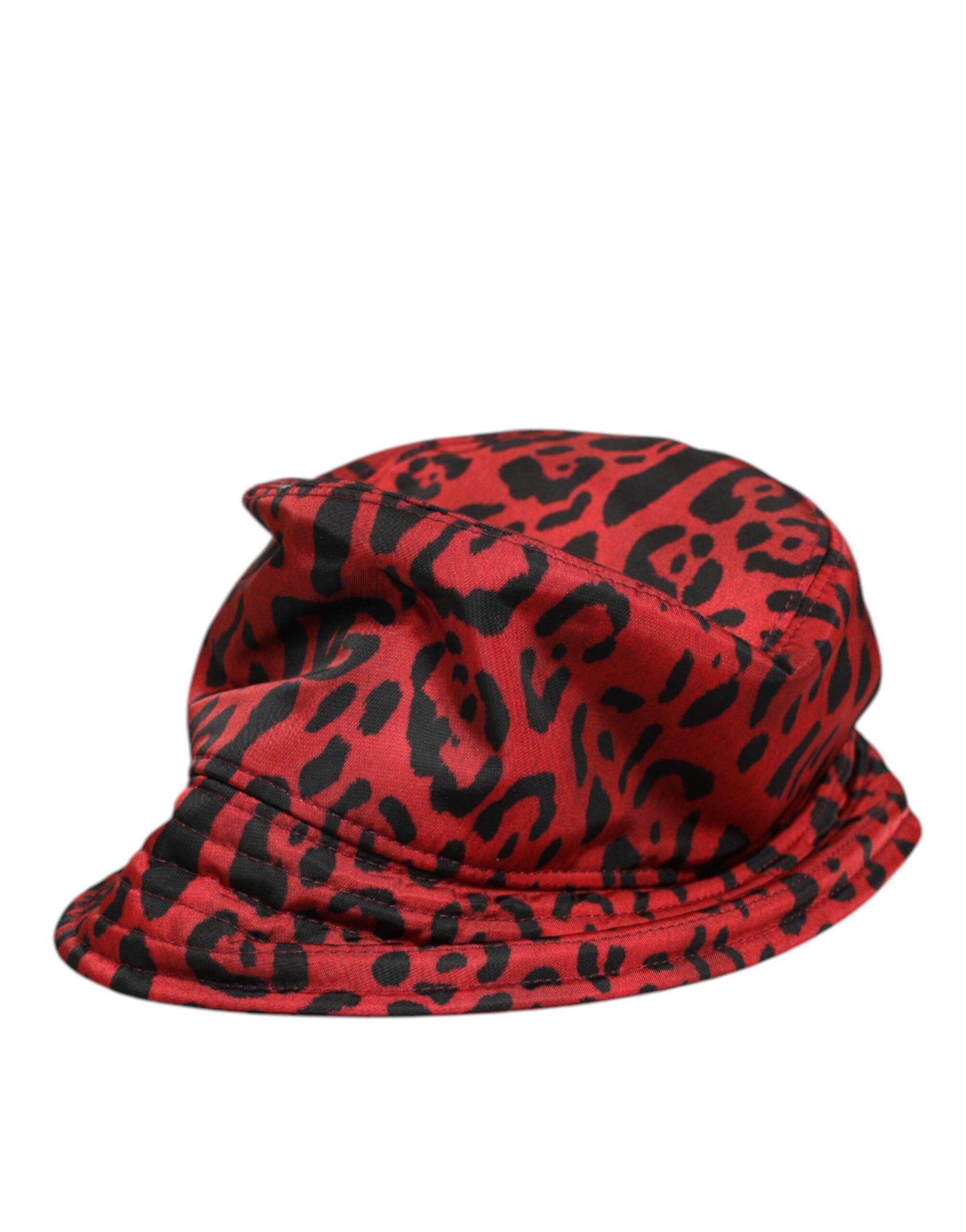 Black Nylon Leopard Print Bucket Men Cap Men's Hat - Dolce & Gabbana - Modalova