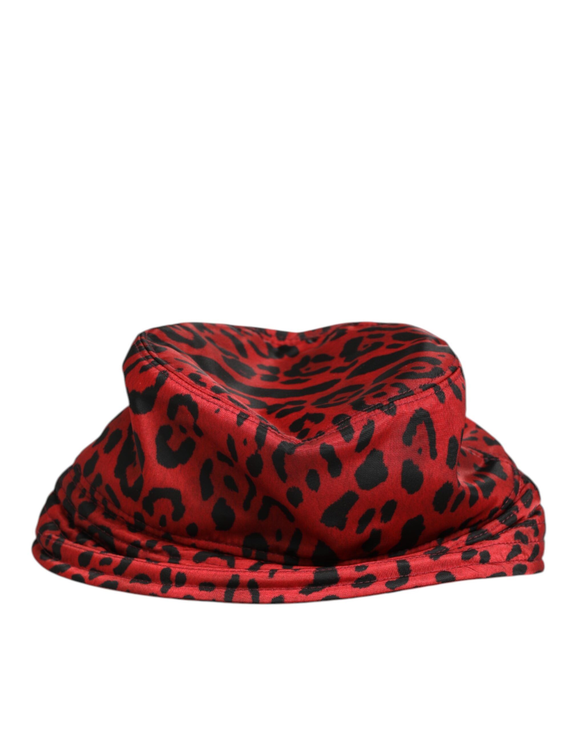 Black Nylon Leopard Print Bucket Men Cap Men's Hat - Dolce & Gabbana - Modalova