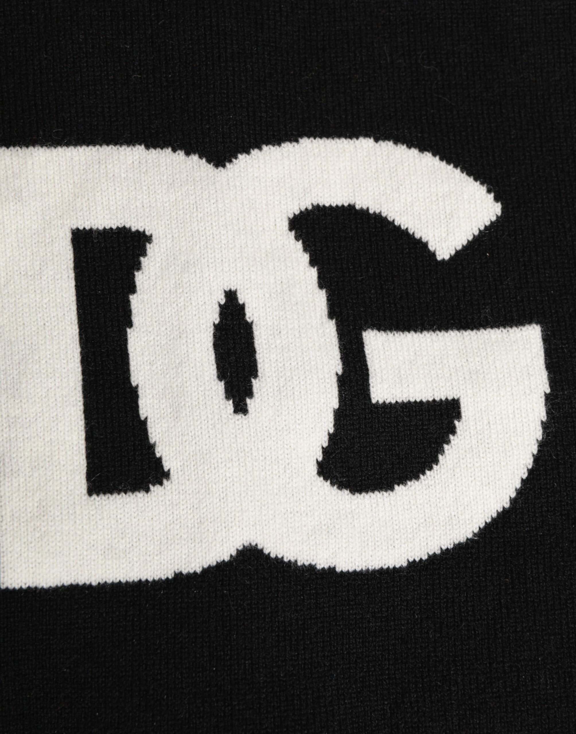 Black D&G Logo Cashmere Knitted Men One Size Men's Scarf - Dolce & Gabbana - Modalova