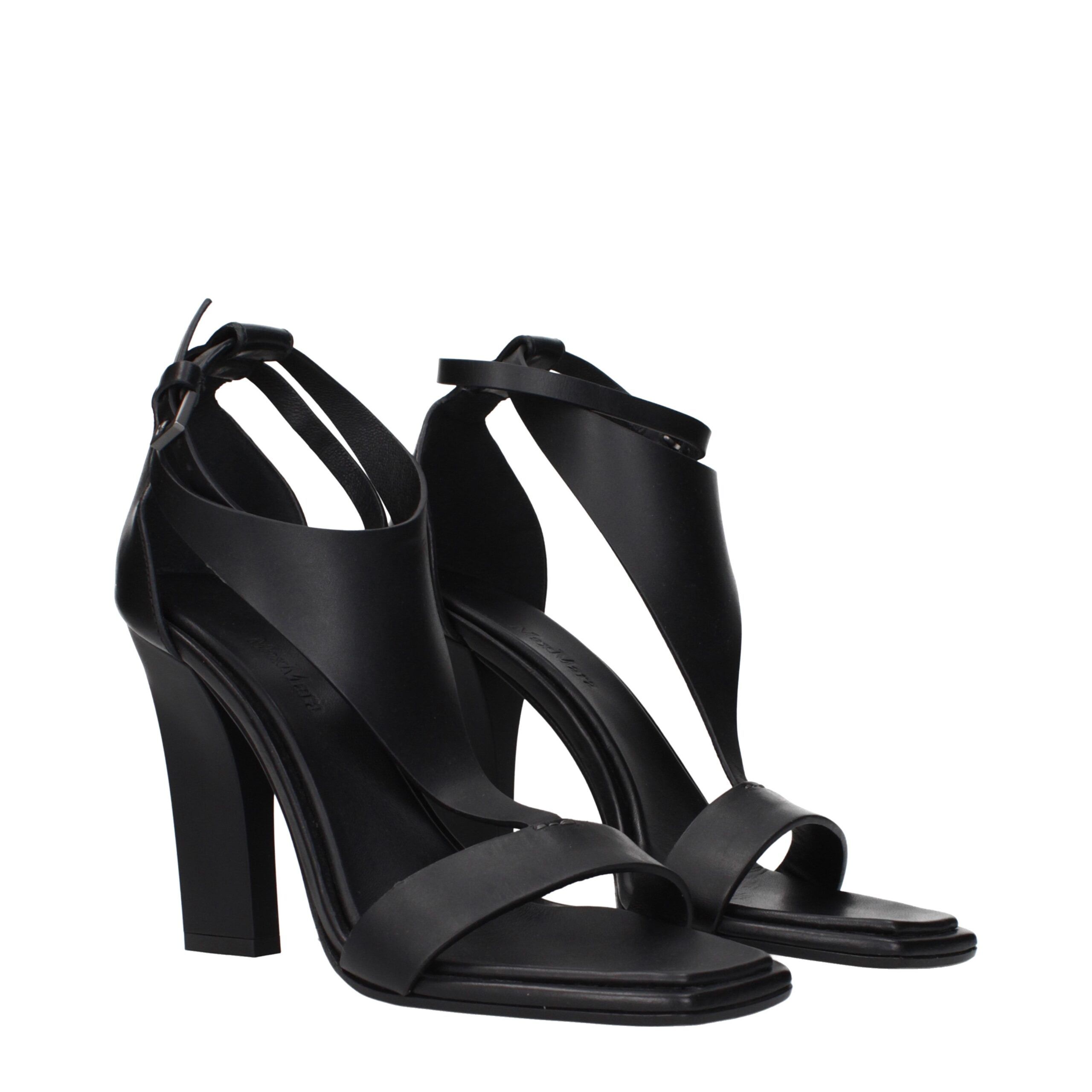 Leather Stiletto Heel Women's Sandals - Max Mara - Modalova