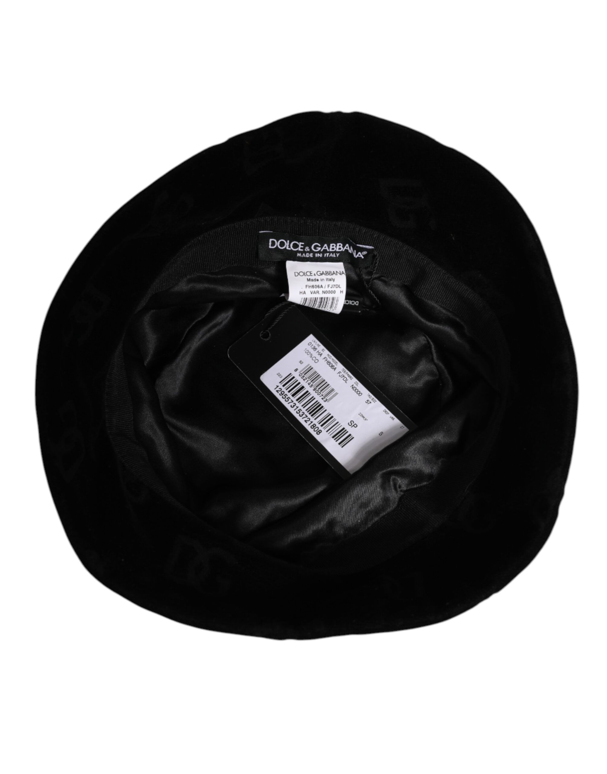 Cotton Suede Bucket Logo Capello Men's Hat - Dolce & Gabbana - Modalova